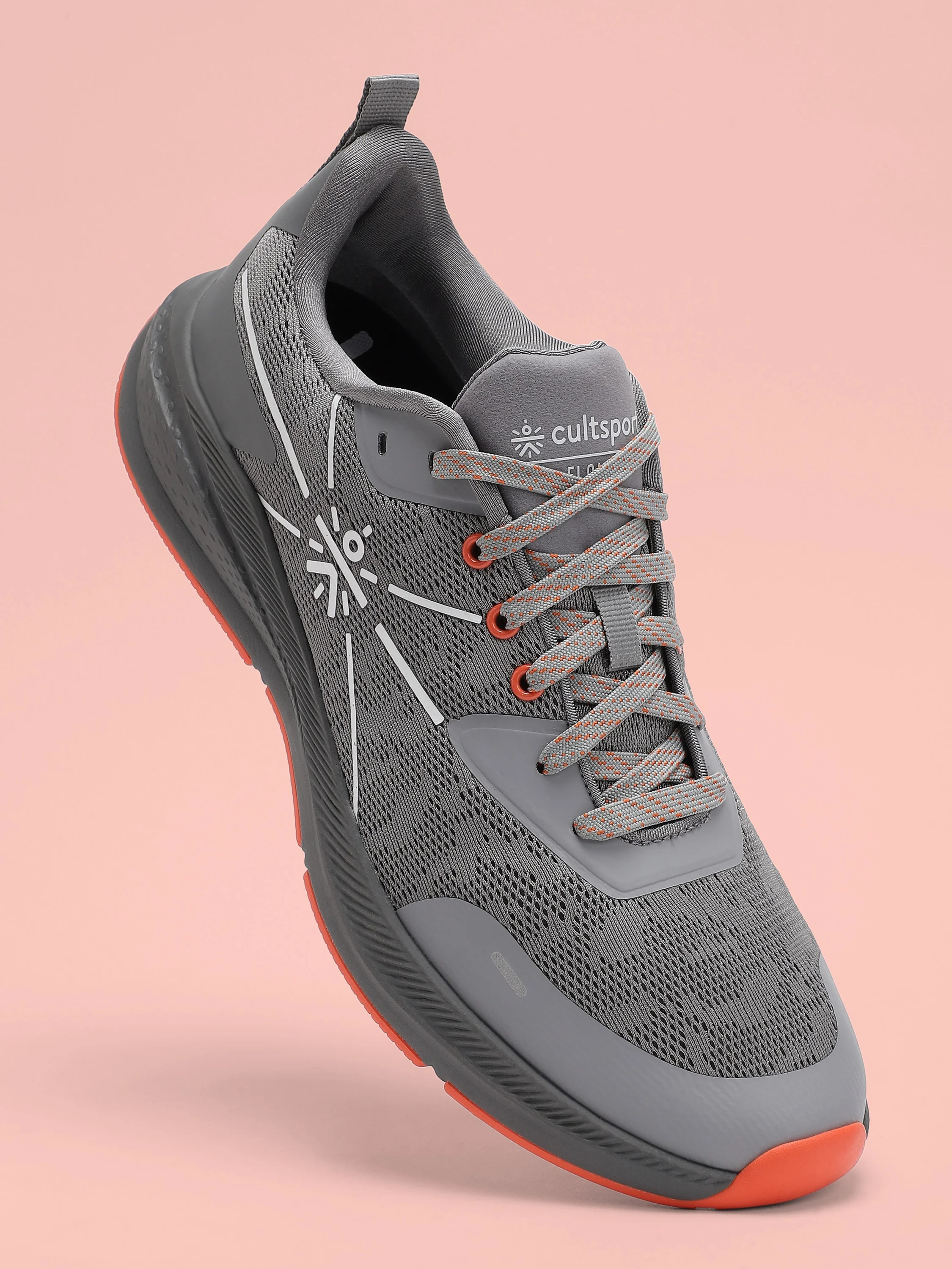 cult Flomo Men Running Shoes - Grey/Orange - Image 2