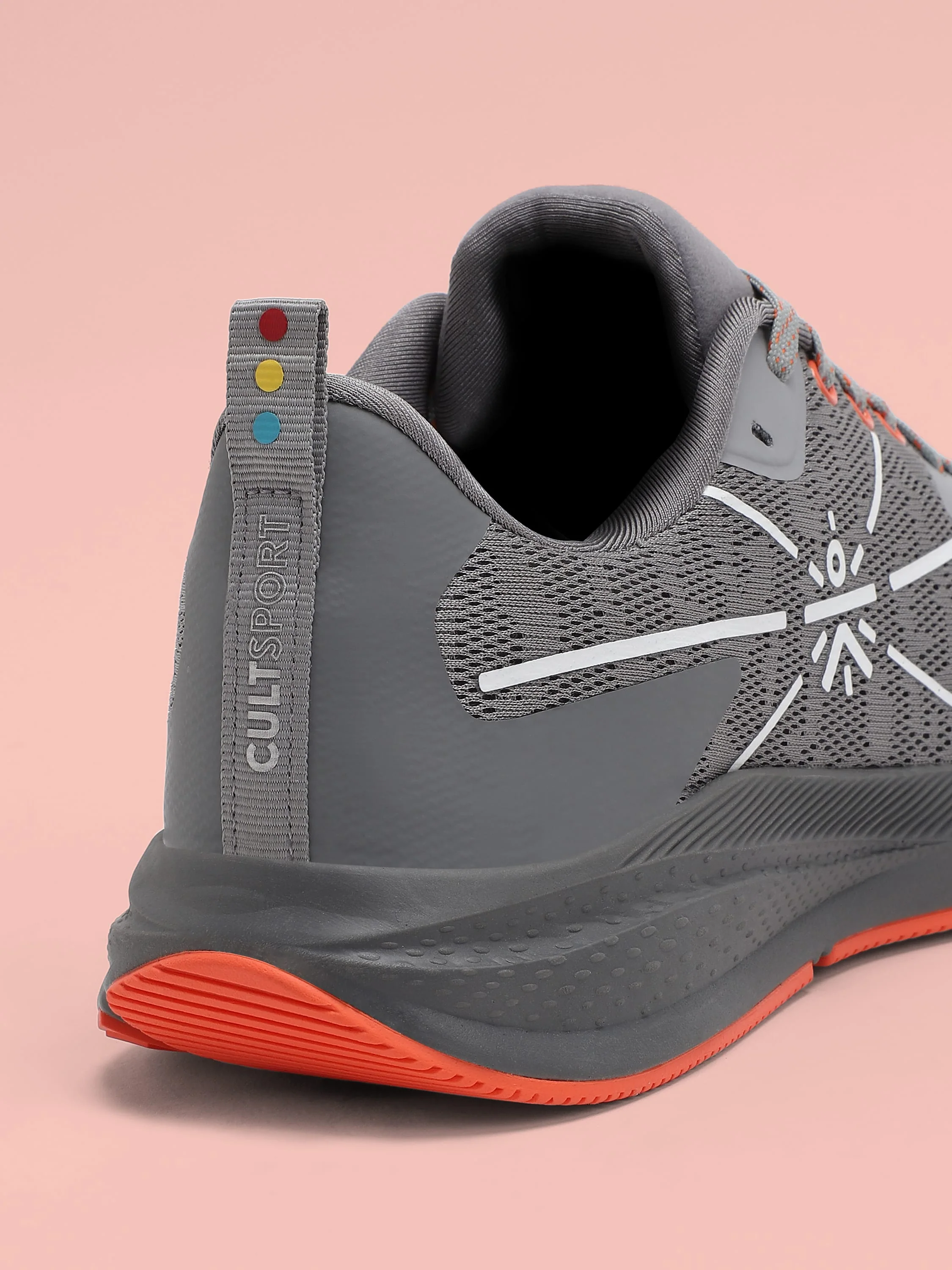 cult Flomo Men Running Shoes - Grey/Orange - Image 7