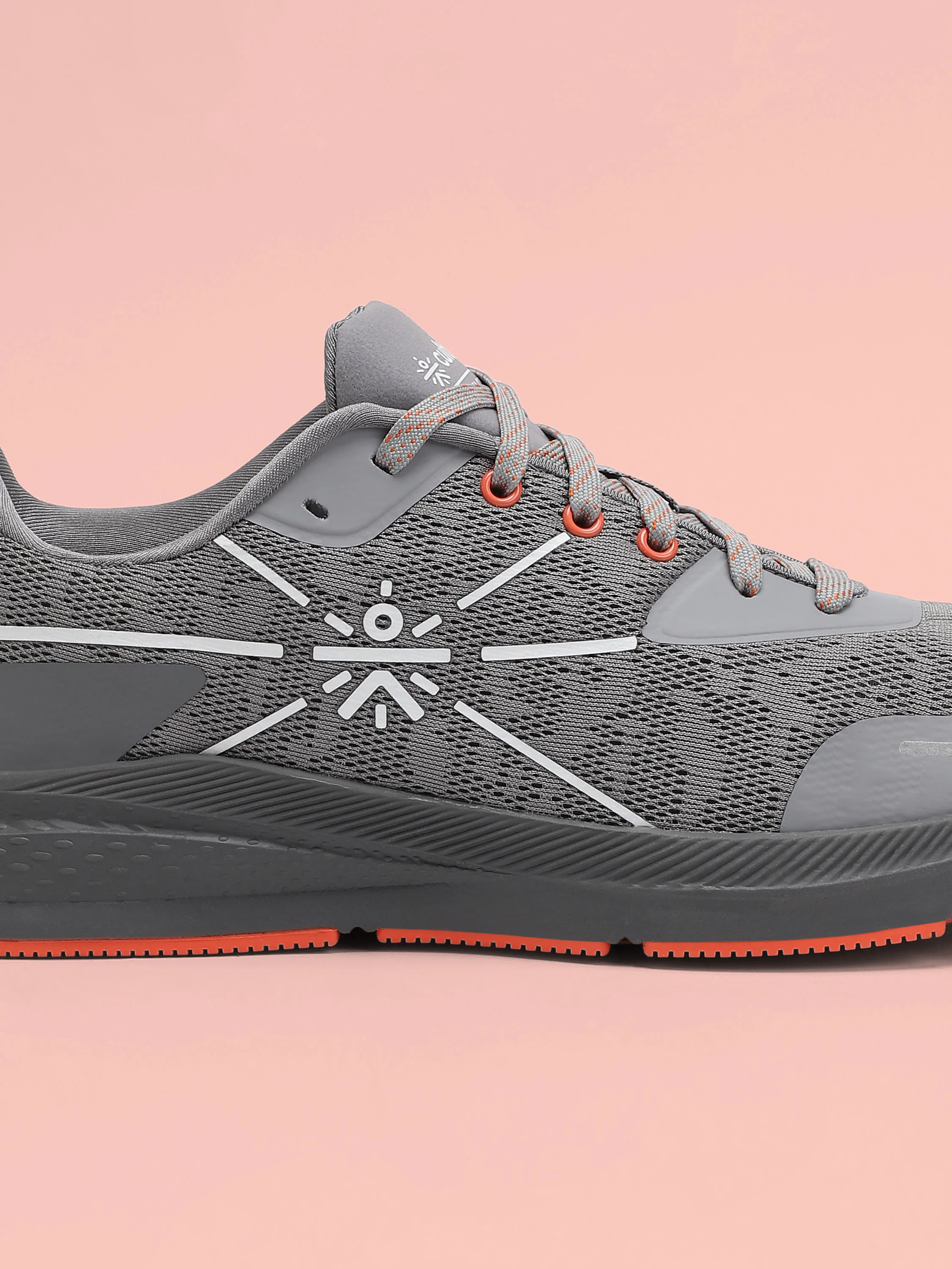 cult Flomo Men Running Shoes - Grey/Orange - Image 9