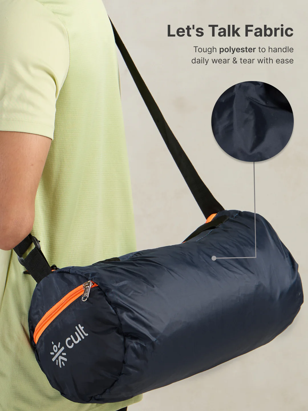 Foldable Gym Bag 20L - Navy - Image 5
