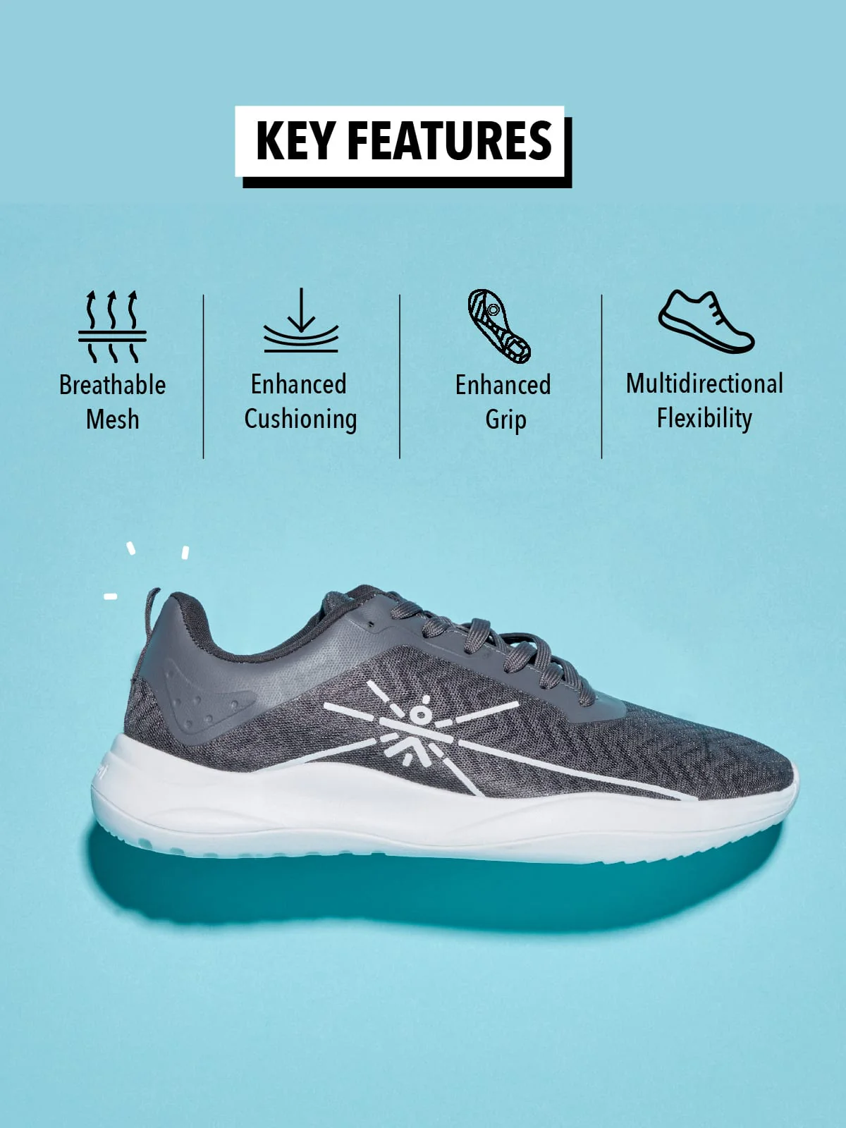 cult Freedom Men Running Shoes - Dark Grey - Image 5