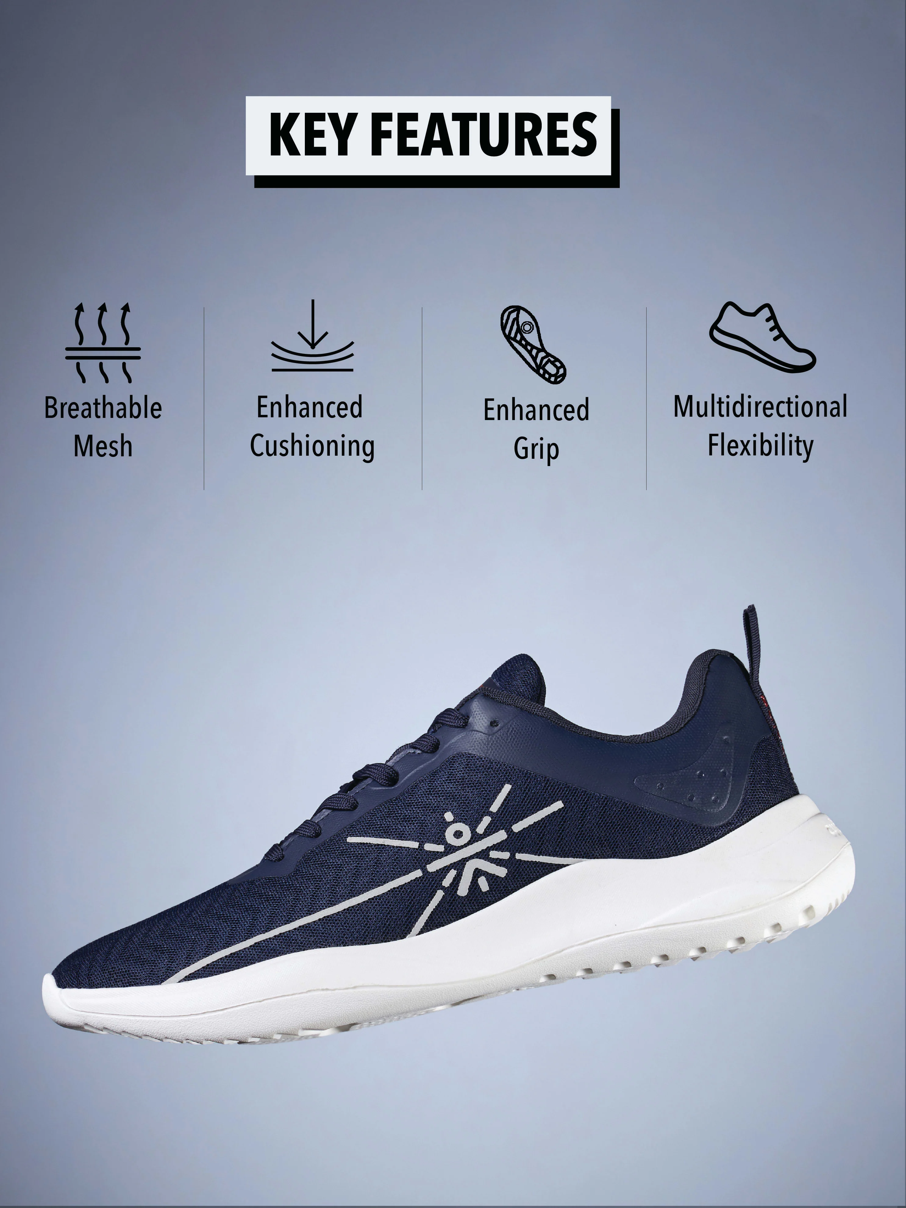 cult Freedom Men Running Shoes - Navy Blue - Image 4