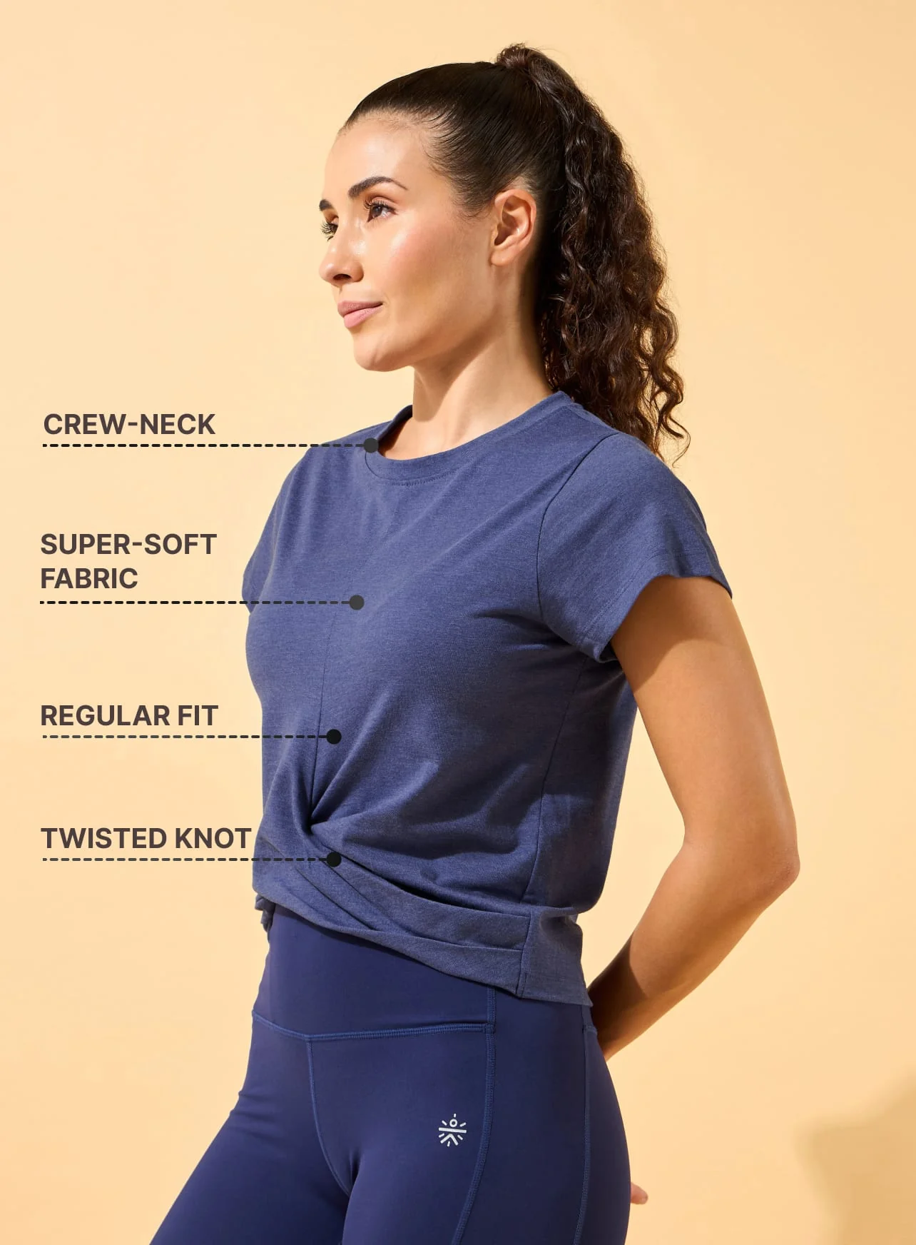 Front Knot Stylised T-shirt - Image 3