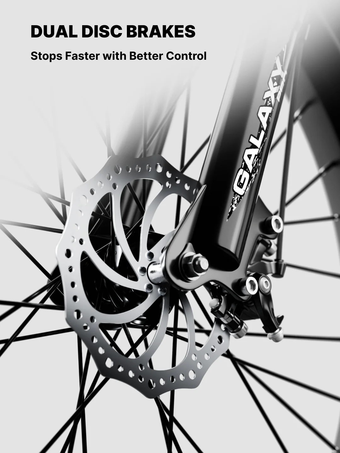 Galaxy Max Mountain Bike Steel 7 Speed Cycle 24 inch Tyre, White With Front Suspension, Single Wall Rim and Dual Disc Brakes Ideal For 4.5 ft to 5.3 ft - Image 3