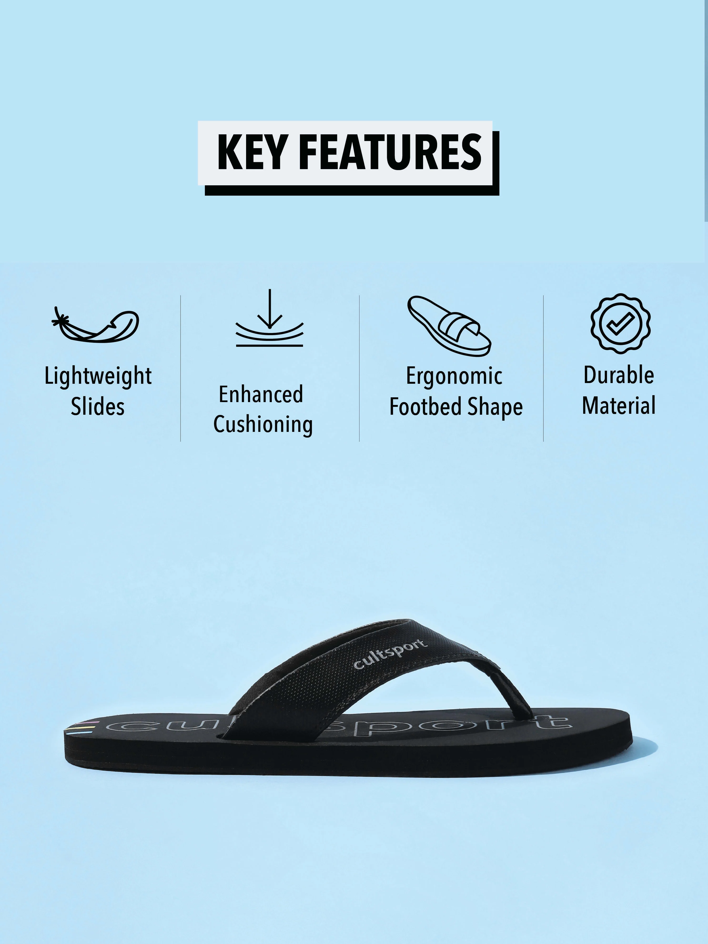 cult Glide Sweat Absorbing EVA Flip Flops - Image 3