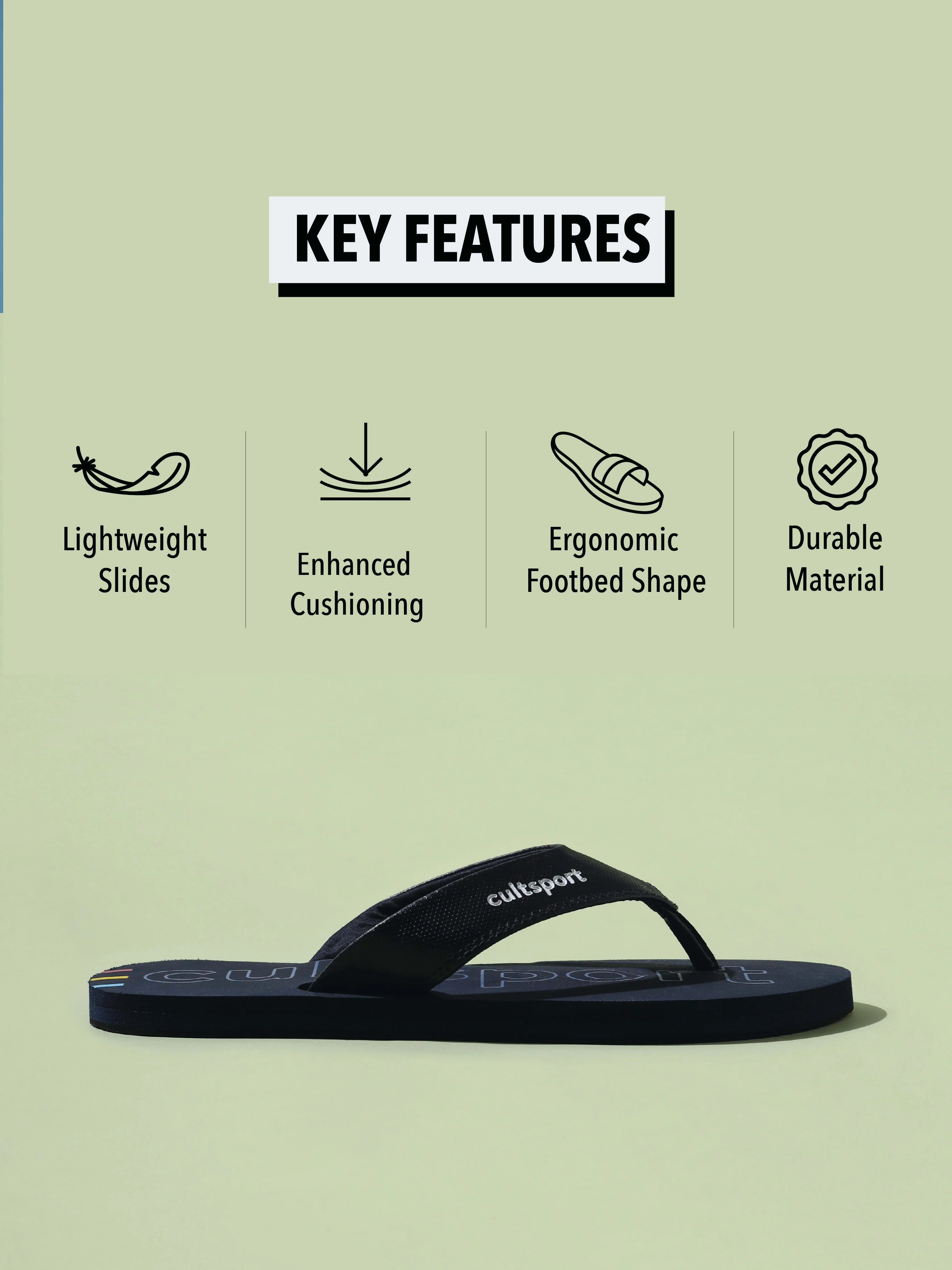cult Glide Sweat Absorbing EVA Flip Flops - Image 3