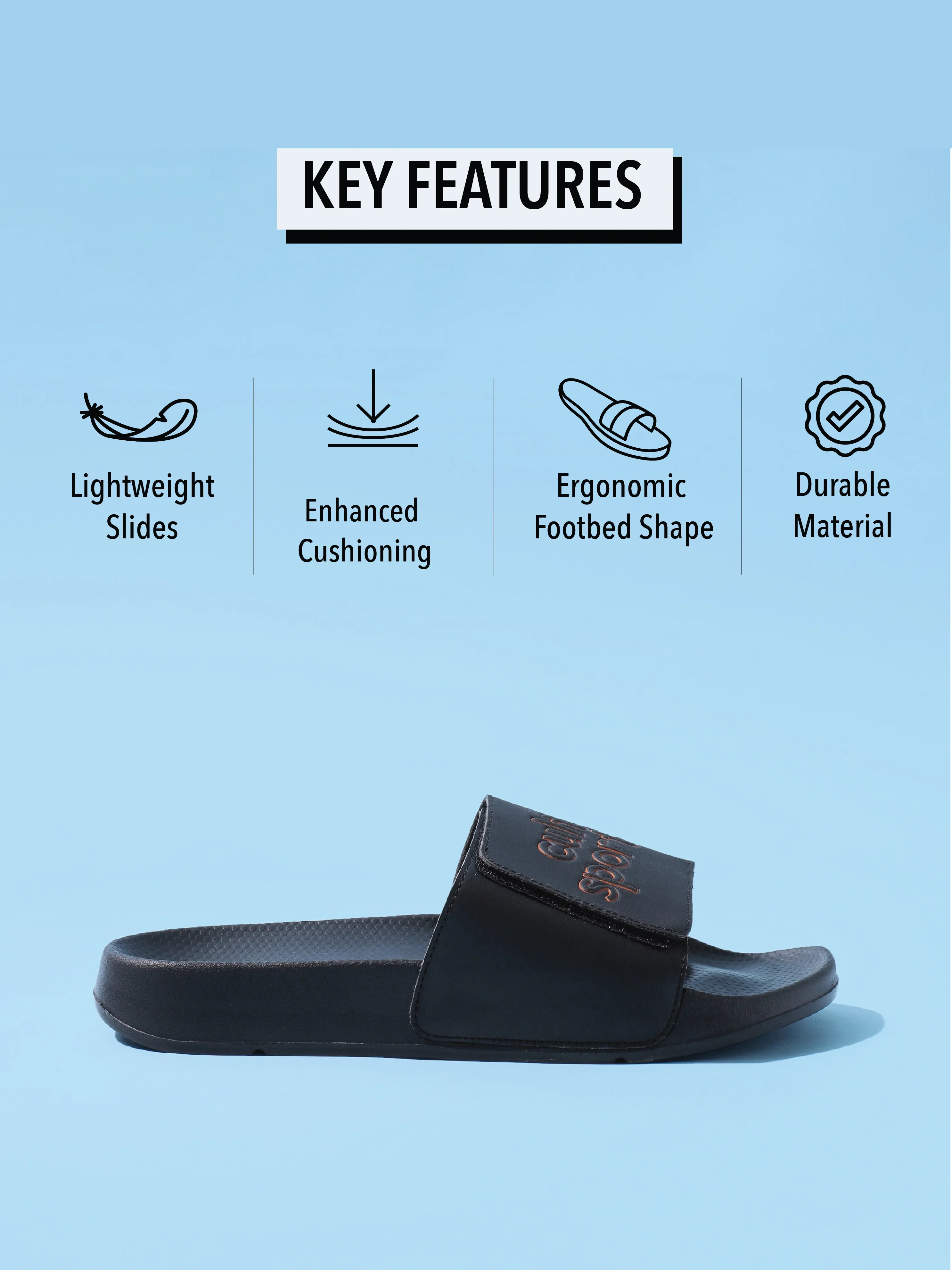 cult Glissade Black Men Slides - Image 3