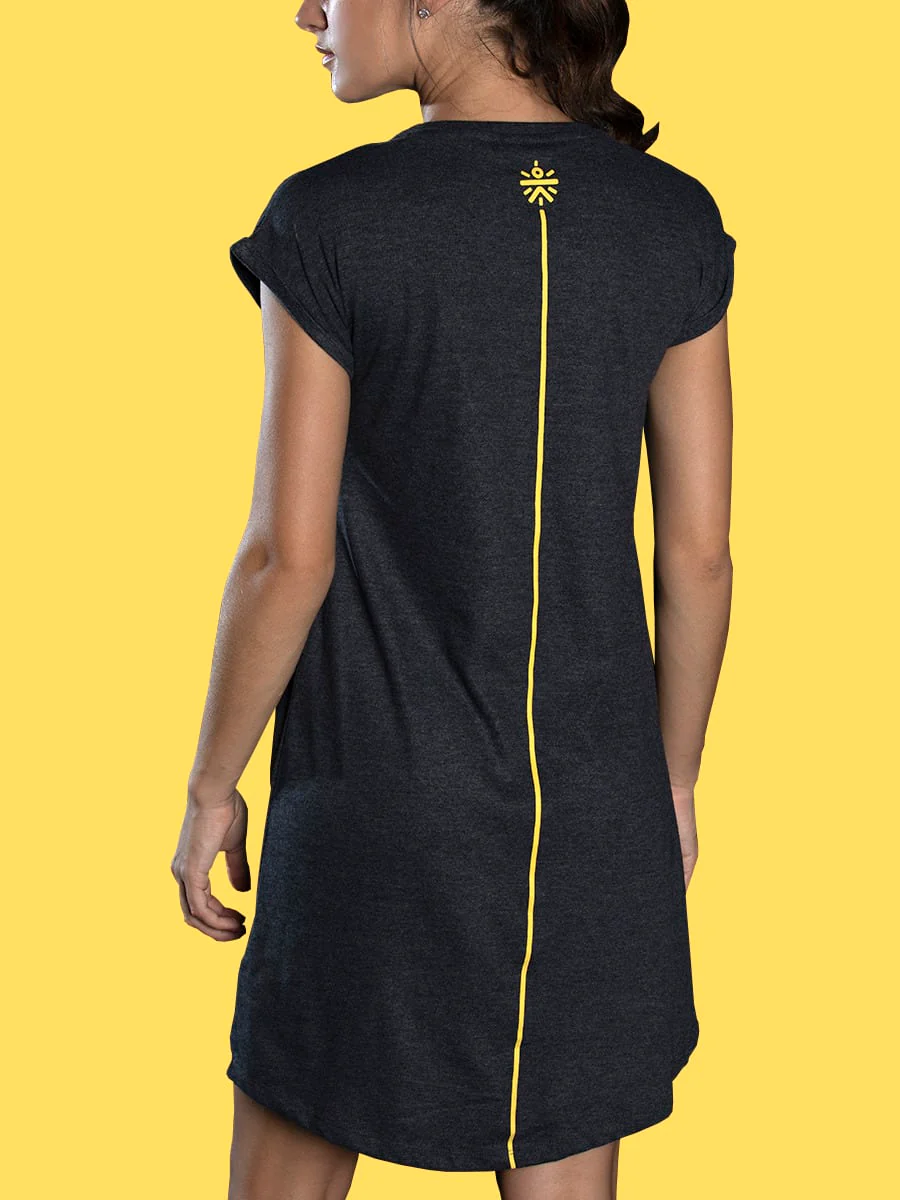 Women Go-beyond Athletic Charcoal Dress - Image 2