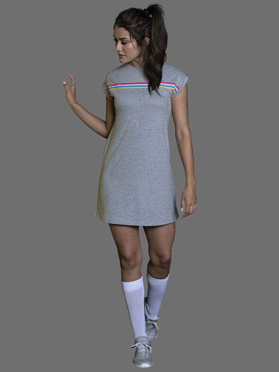 Women Go-beyond Athletic Grey Dress - Image 5