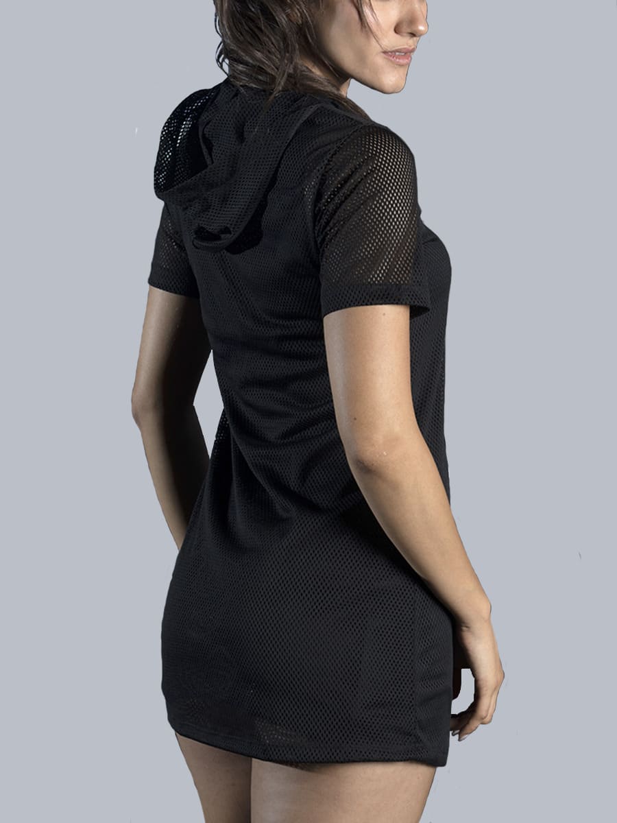 Women Go-beyond Black Mesh Dress - Image 2