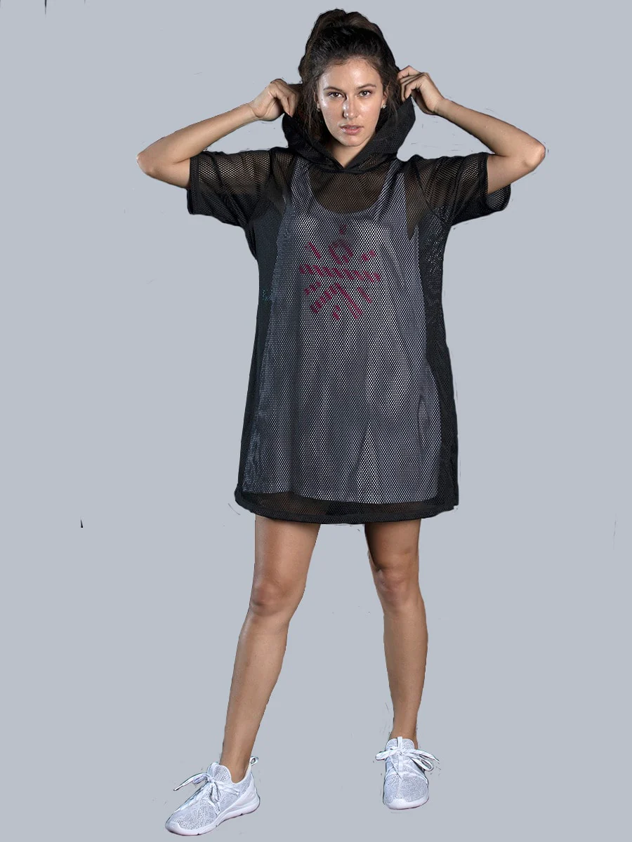 Women Go-beyond White Mesh Dress - Image 4