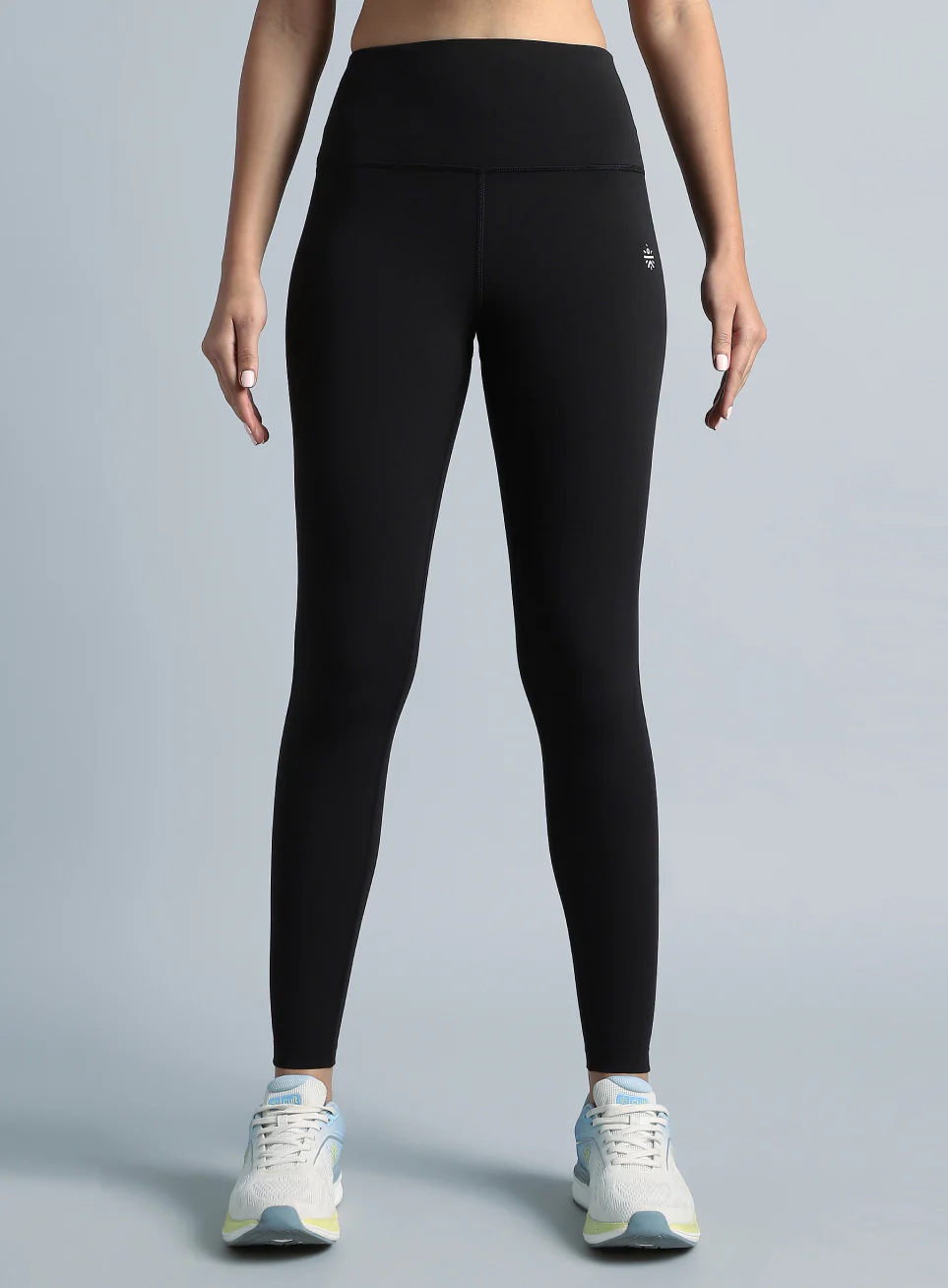 Black Graphic Print Active Tights - Image 4