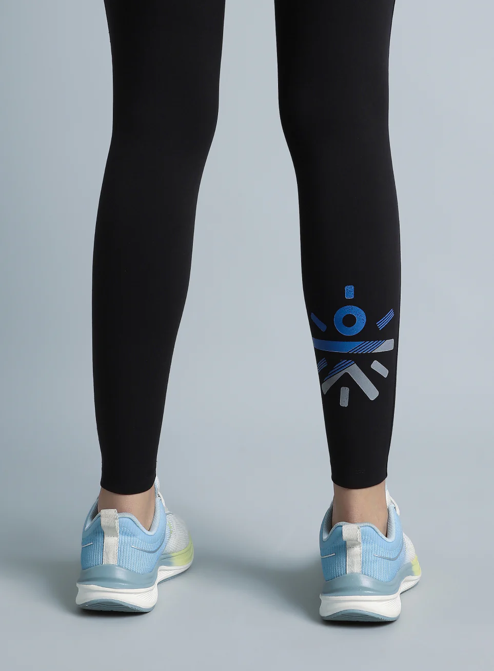 Black Graphic Print Active Tights - Image 9