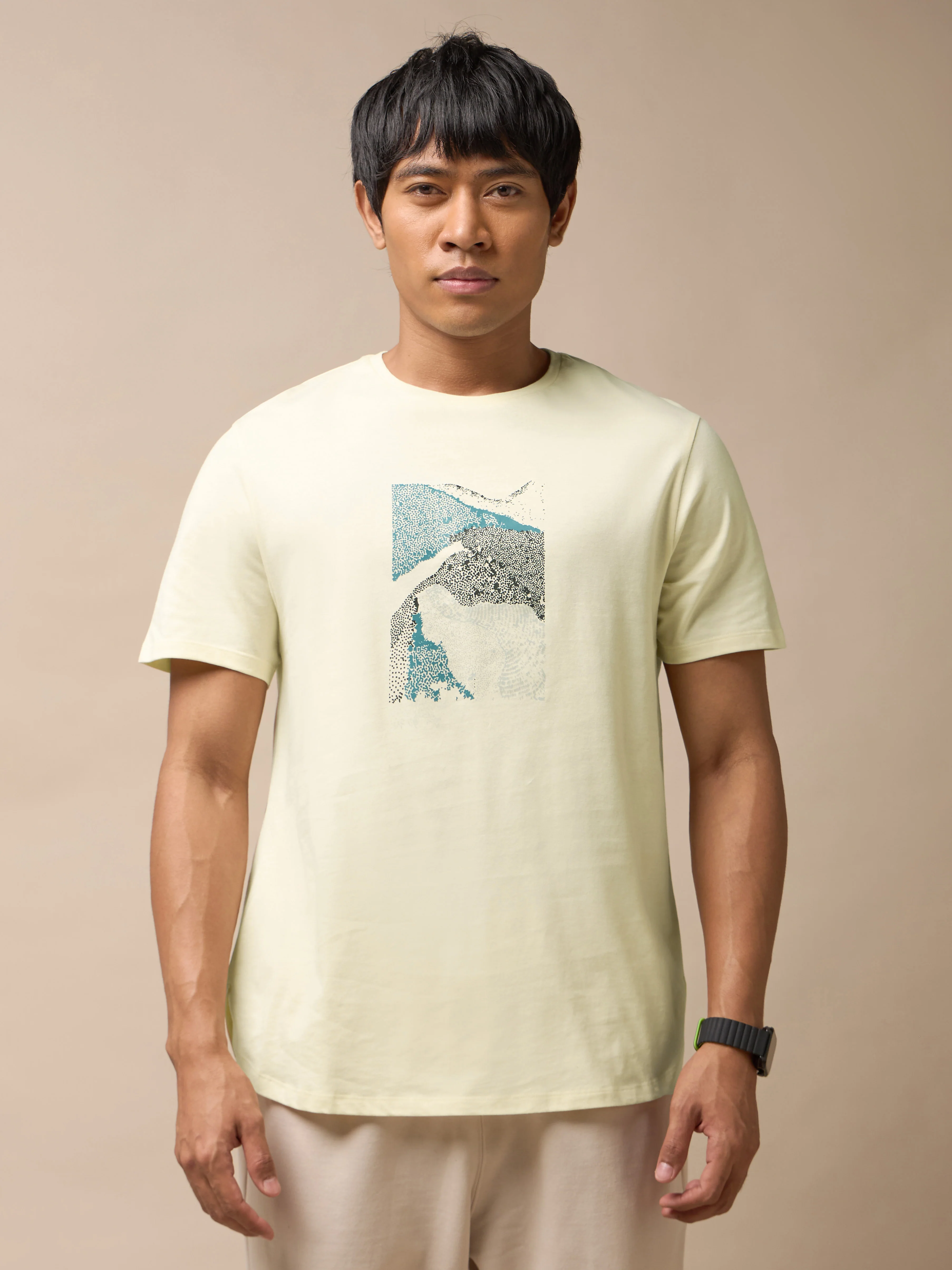 Gravel Print Yoga T-shirt - Image 3