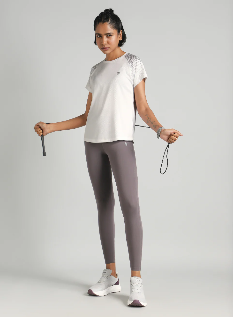 Halftone Print Raglan Workout T-shirt - Image 3