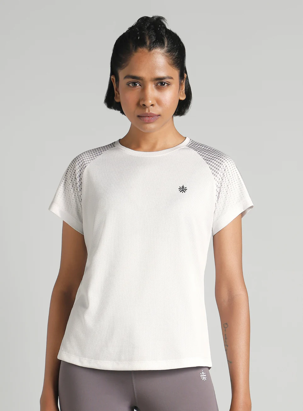 Halftone Print Raglan Workout T-shirt - Image 4