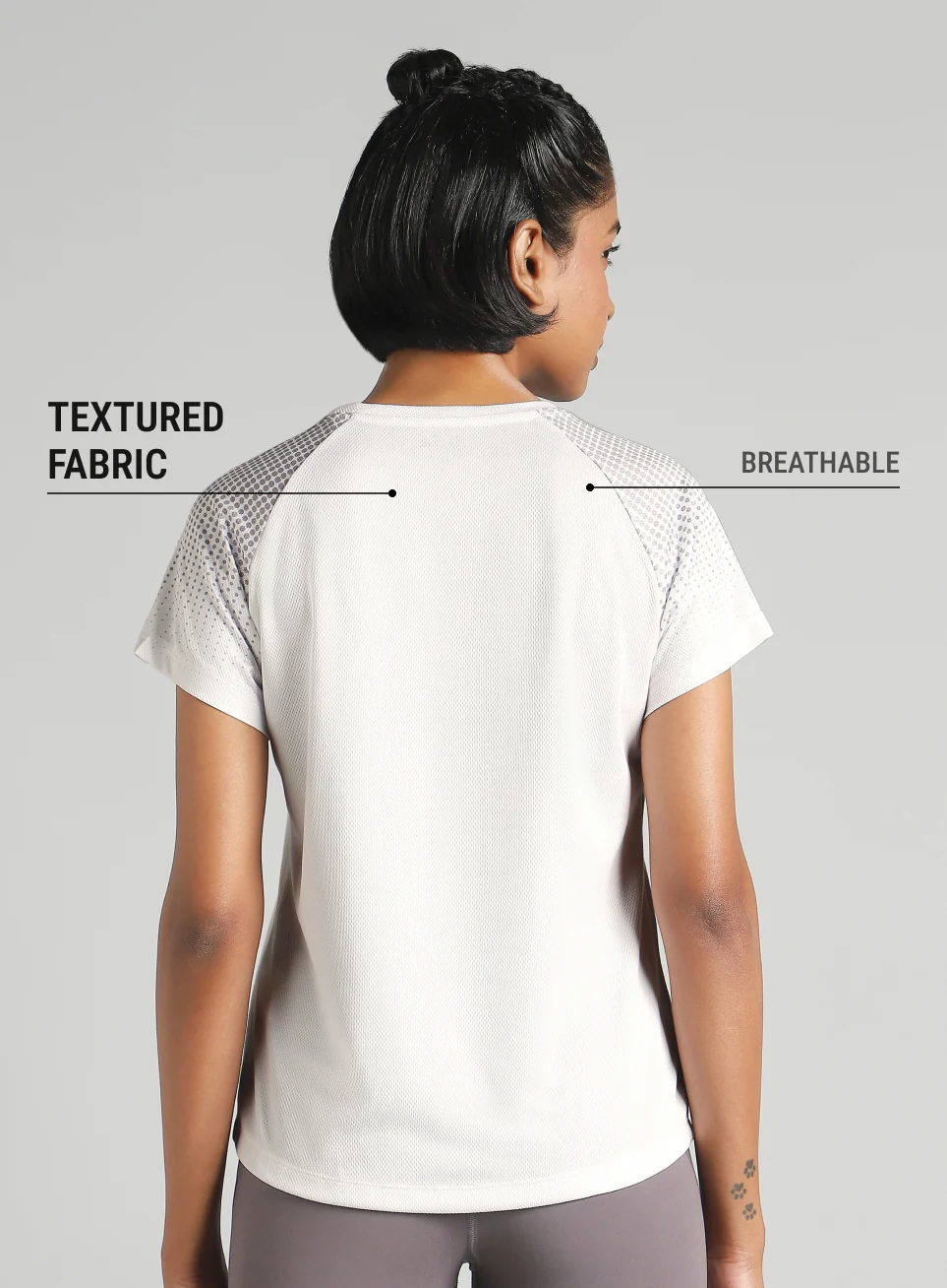 Halftone Print Raglan Workout T-shirt - Image 6