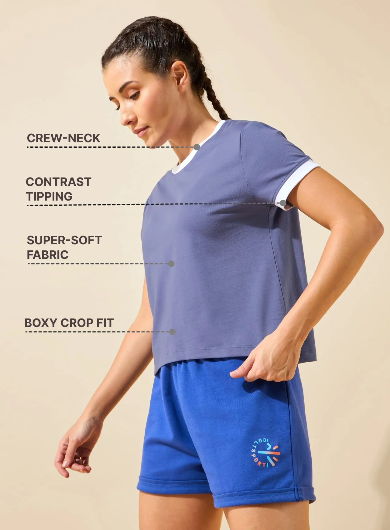 High Impact Cropped Training T-shirt - Image 4