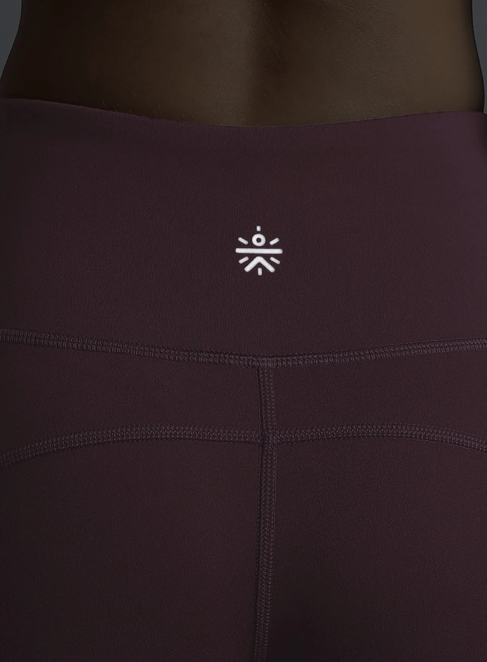 Wine High Waist Solid Active Tights - Image 8