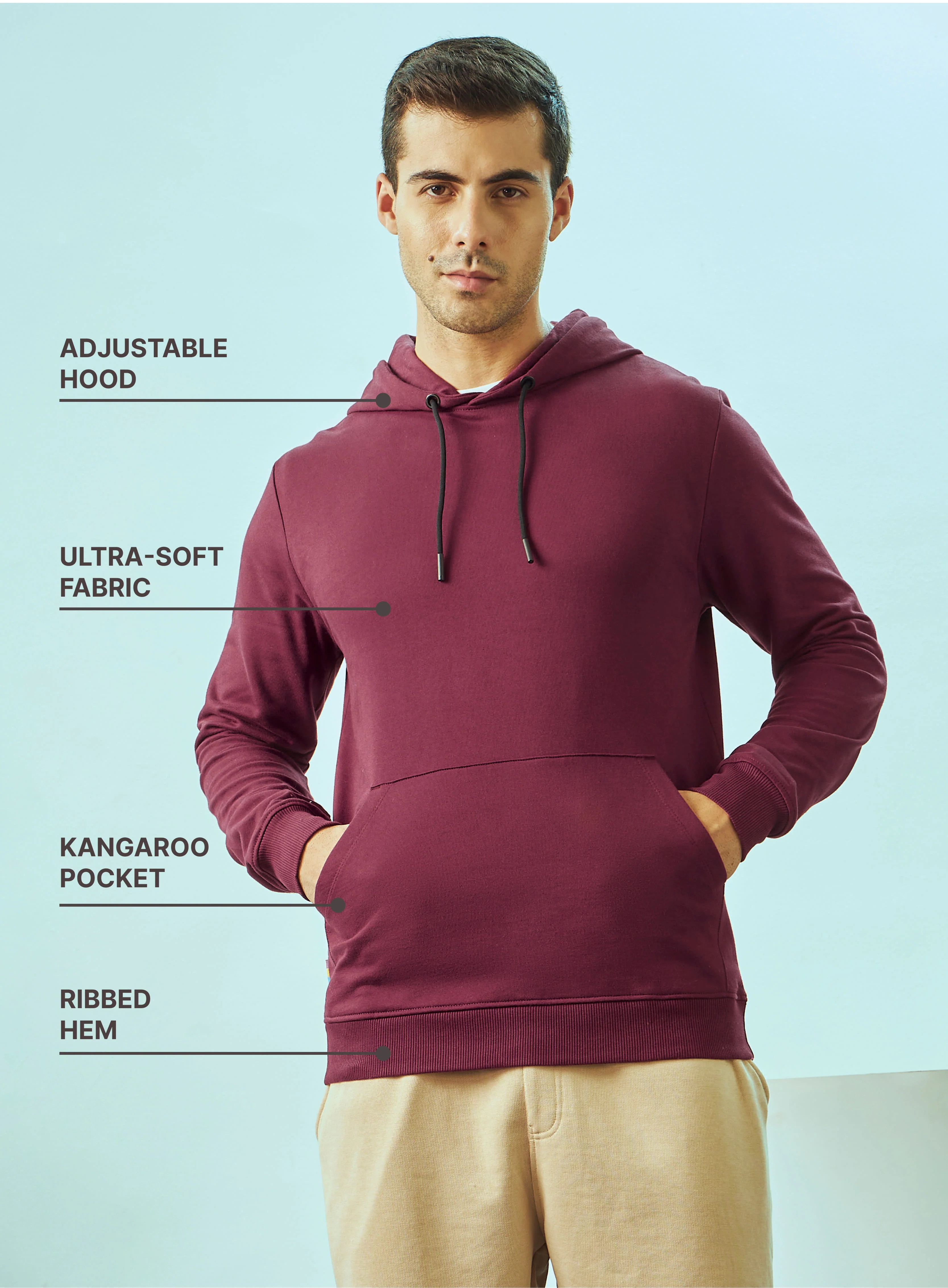 Hooded Sweatshirt with Kangaroo Pocket - Image 3