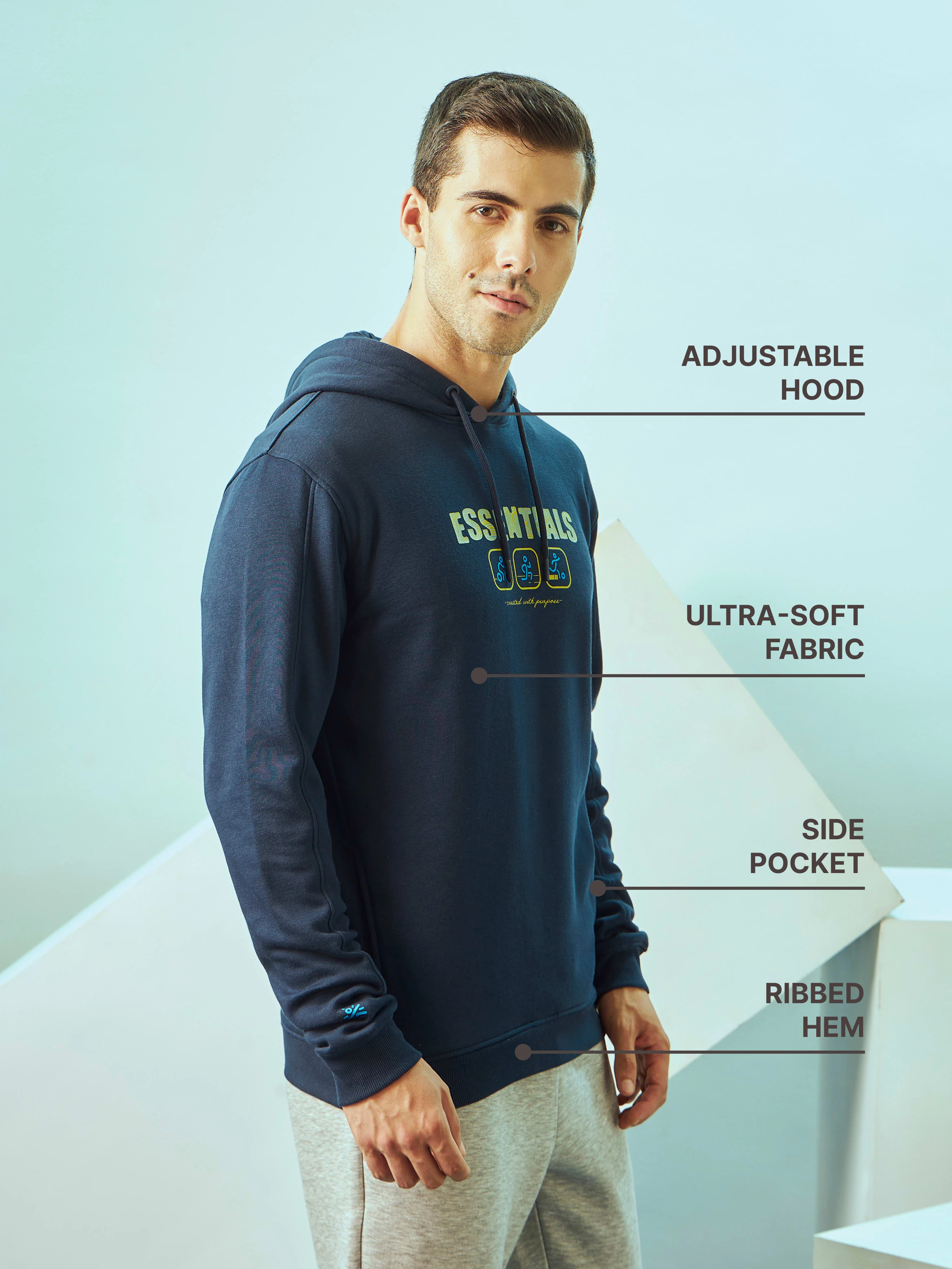Hooded Sweatshirt with Slit Pockets - Image 5