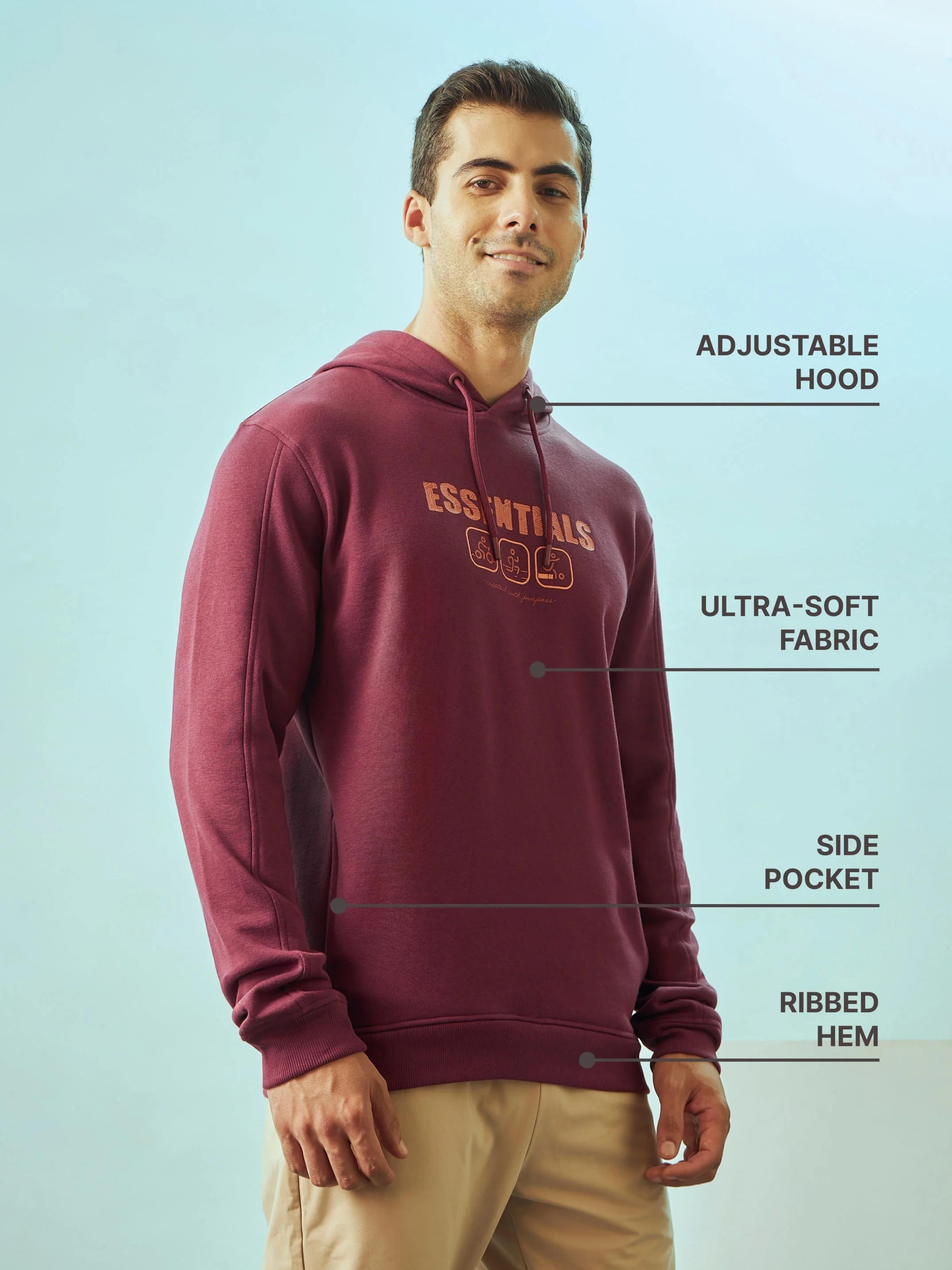 Hooded Sweatshirt with Slit Pockets - Image 5
