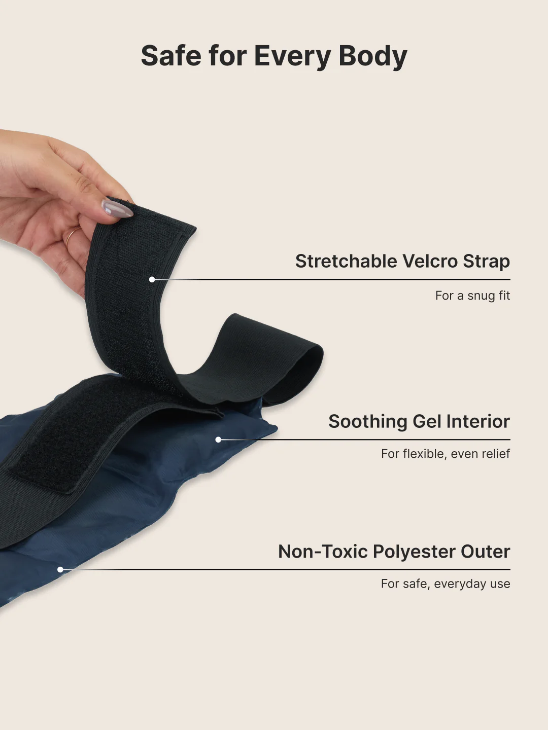 Hot & Cold Gel Pack with Velcro strap - Image 4
