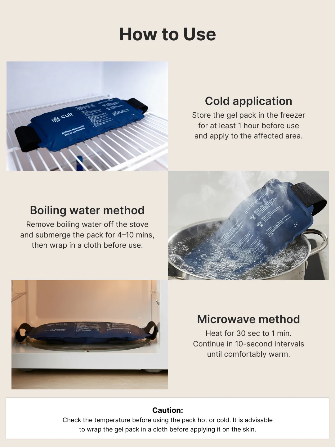 Hot & Cold Gel Pack with Velcro strap - Image 6
