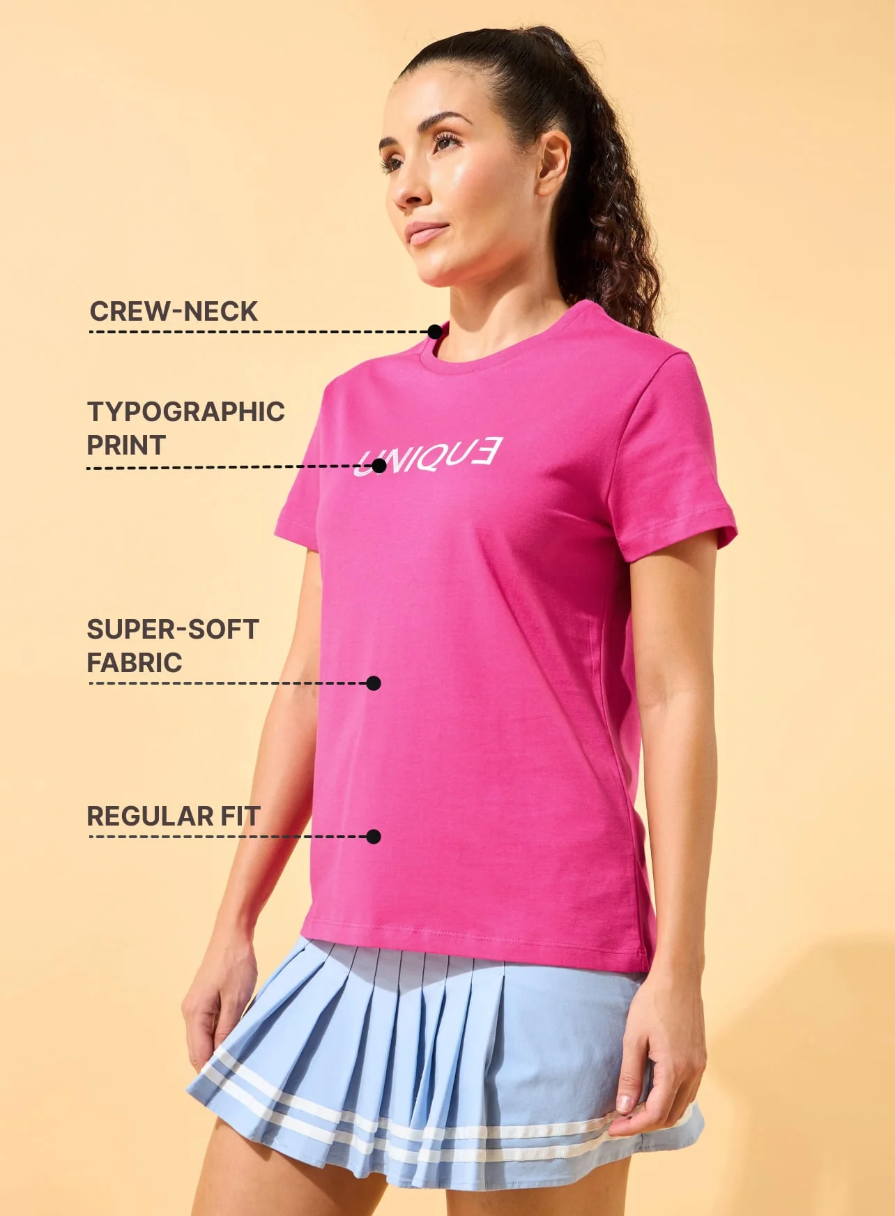 I Am Unique Print T-shirt - Image 4