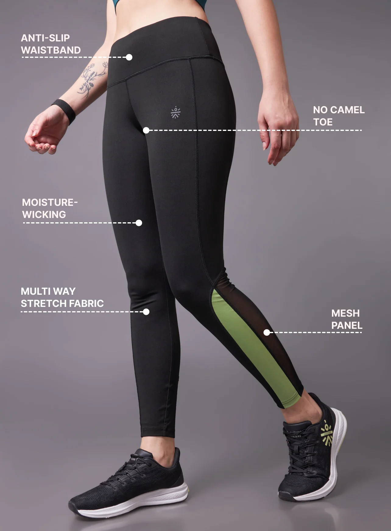 Iconic Black Running Tights - Image 5
