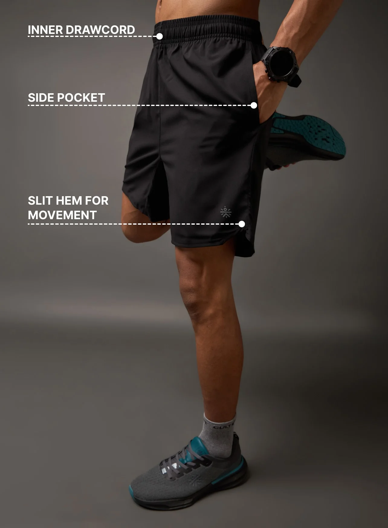 Iconic Black Running Shorts - Image 5