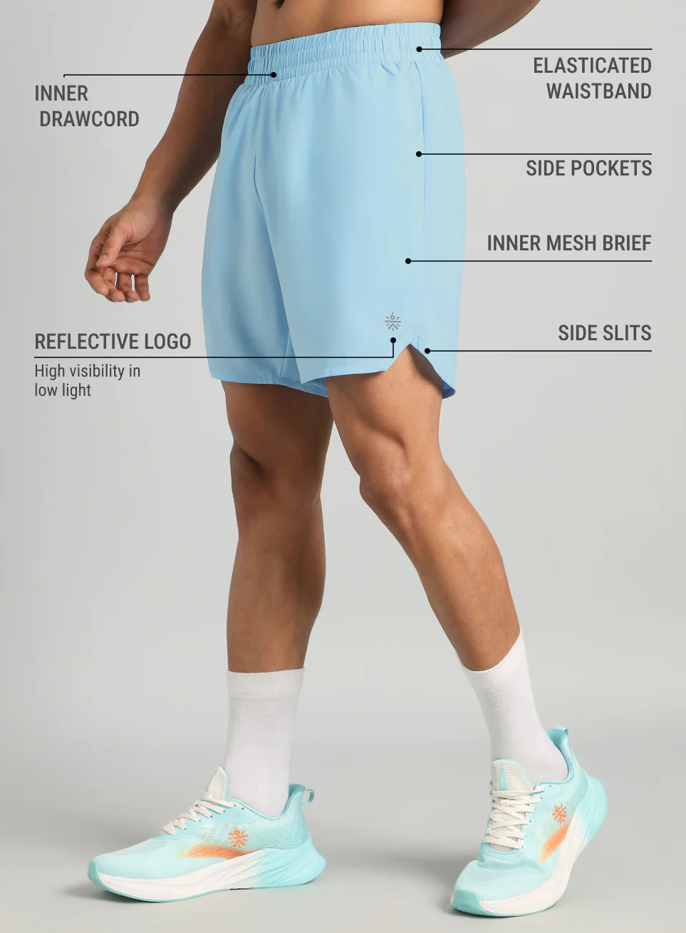 Iconic Blue Running Shorts - Image 5