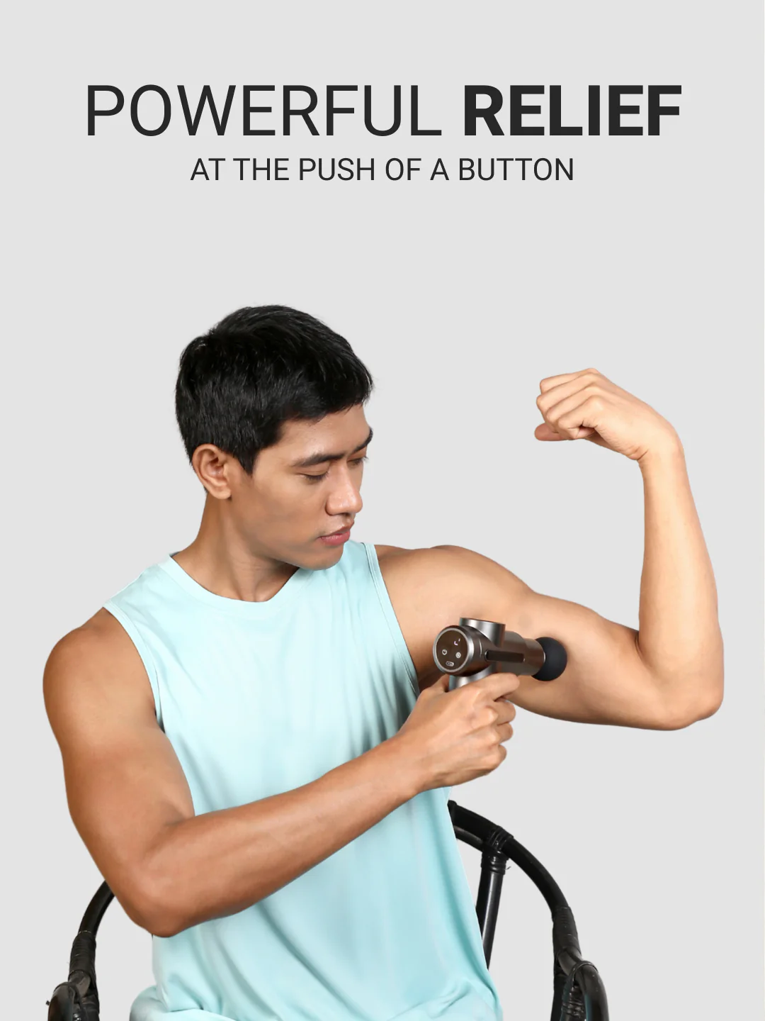 Cult Impact X, Full Body Gun Massager with Hot and Cold Therapy, 3000mAh battery, 6 Interchangeable heads, 6 Speed levels, Silicone head, Carry Pouch. - Image 9