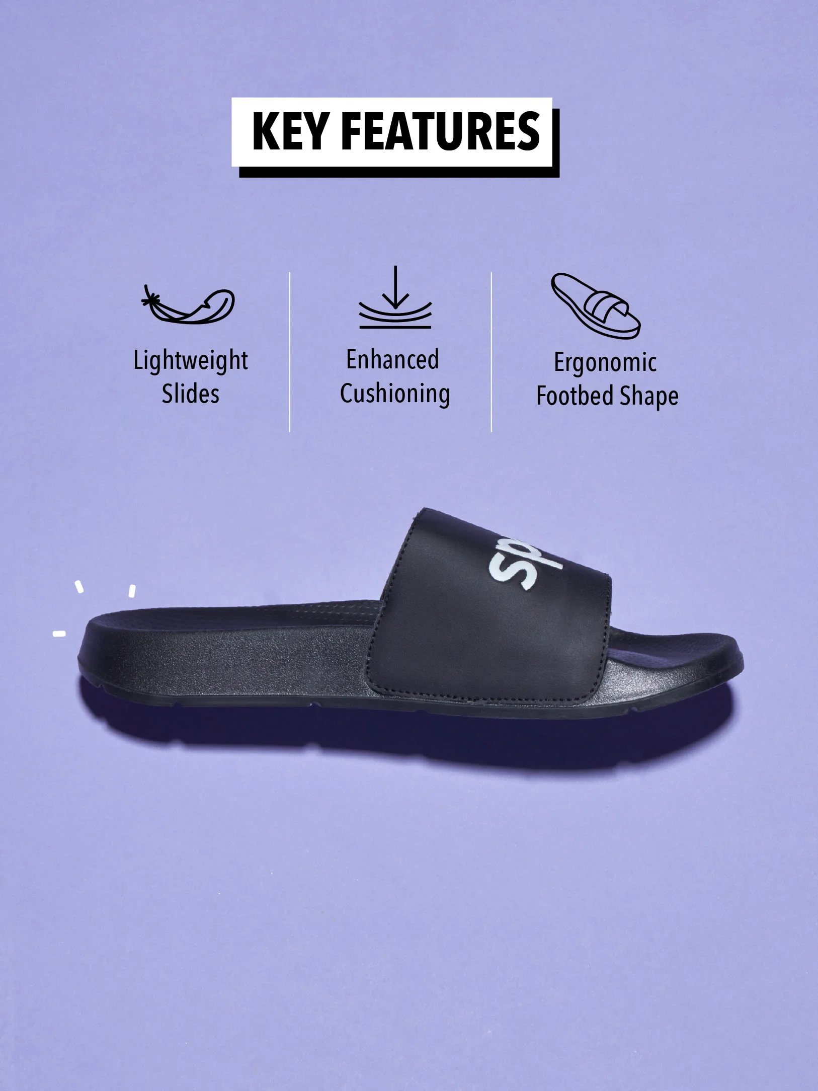 cult Locomo Black Men Slides - Image 3
