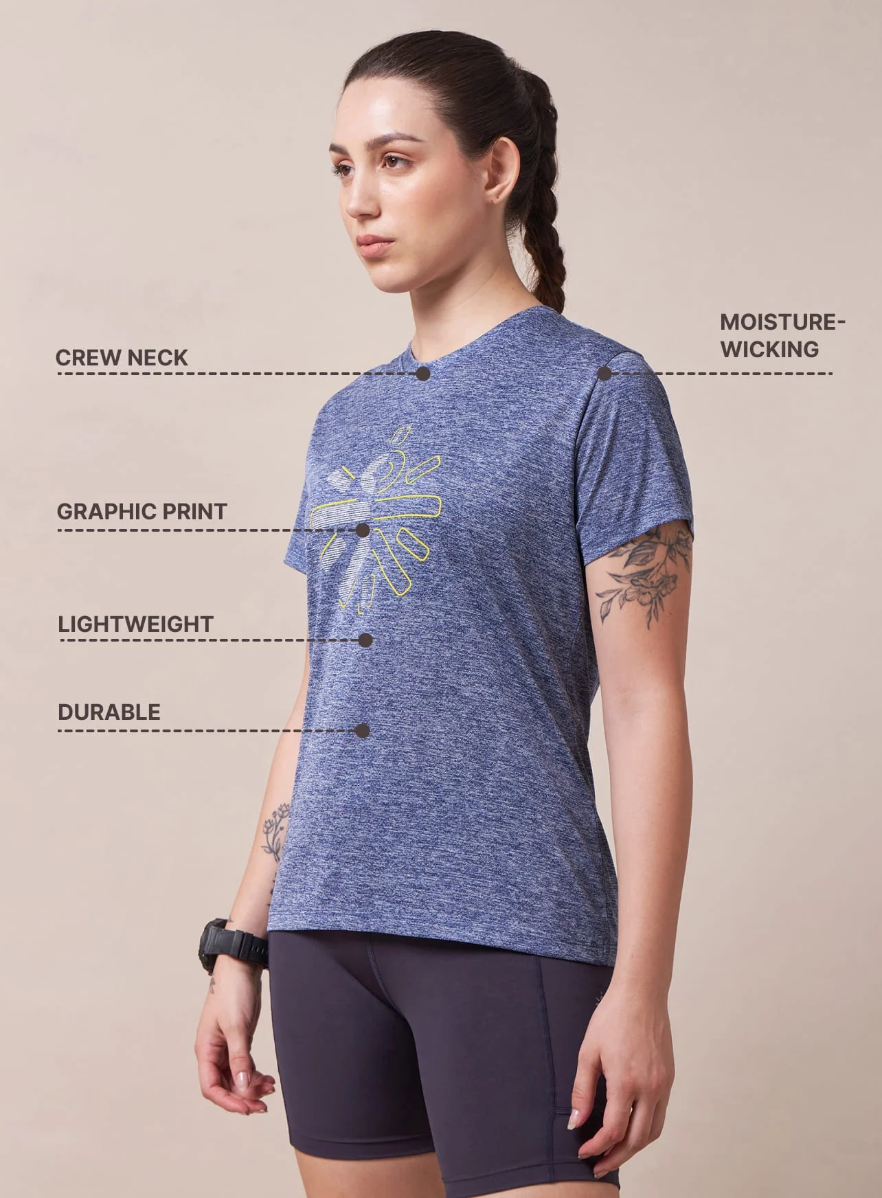 Logo Chest Graphic Workout T-shirt - Image 5