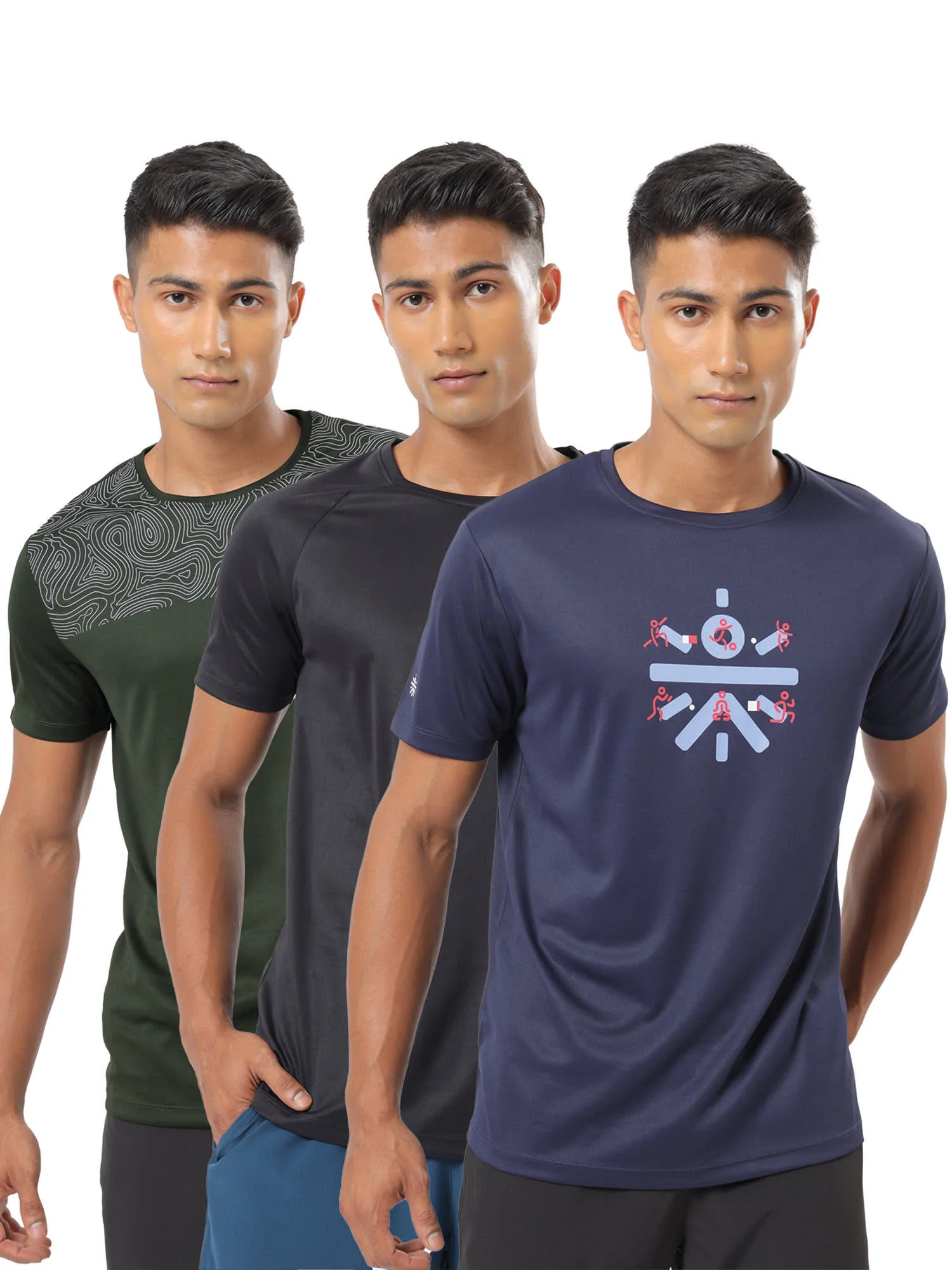 Logo Play Chest Print Active T-shirt Pack of 3 - Image 8