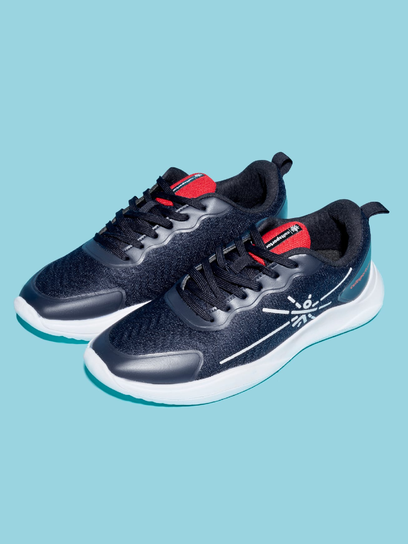 cult Lope Men Running Shoes - Navy Blue/Red - Image 4