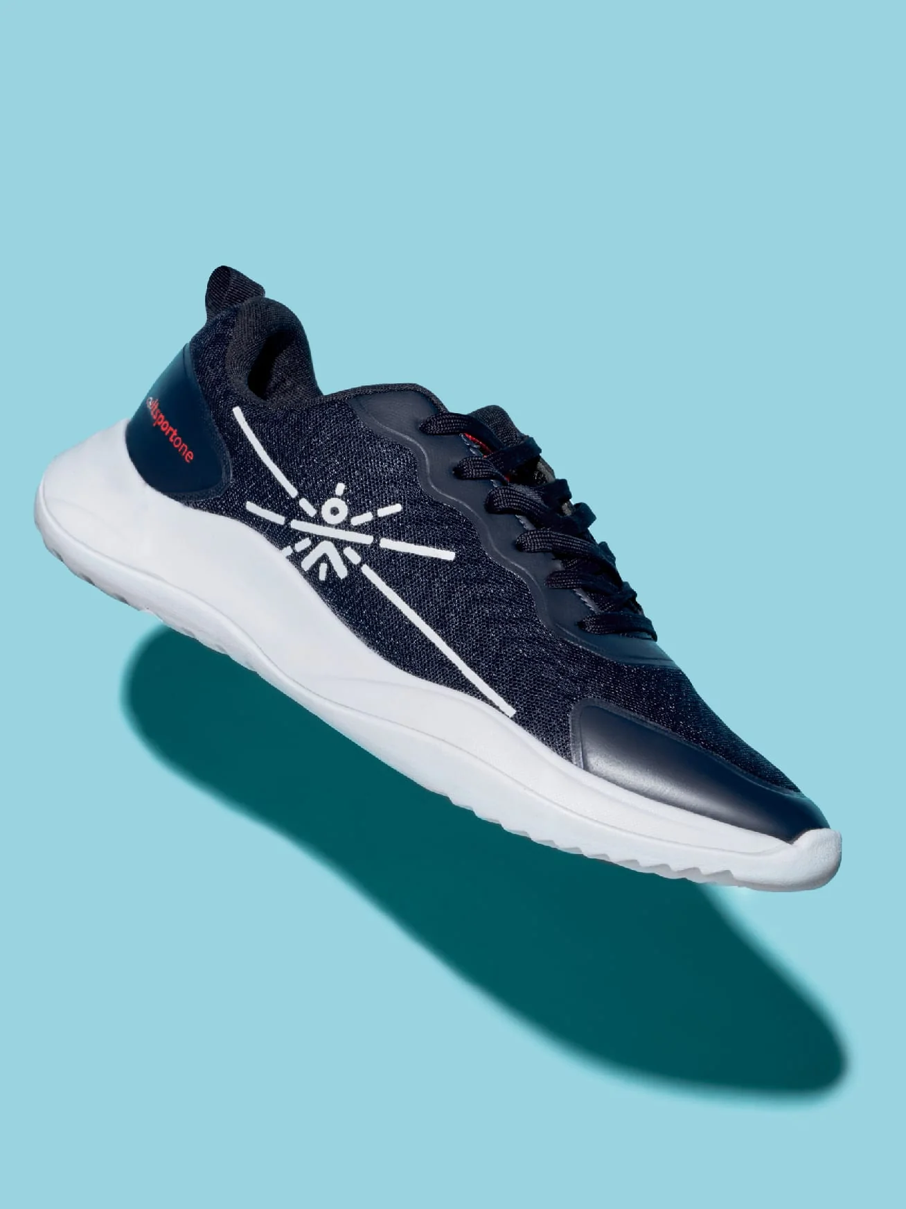 cult Lope Men Running Shoes - Navy Blue/Red - Image 6
