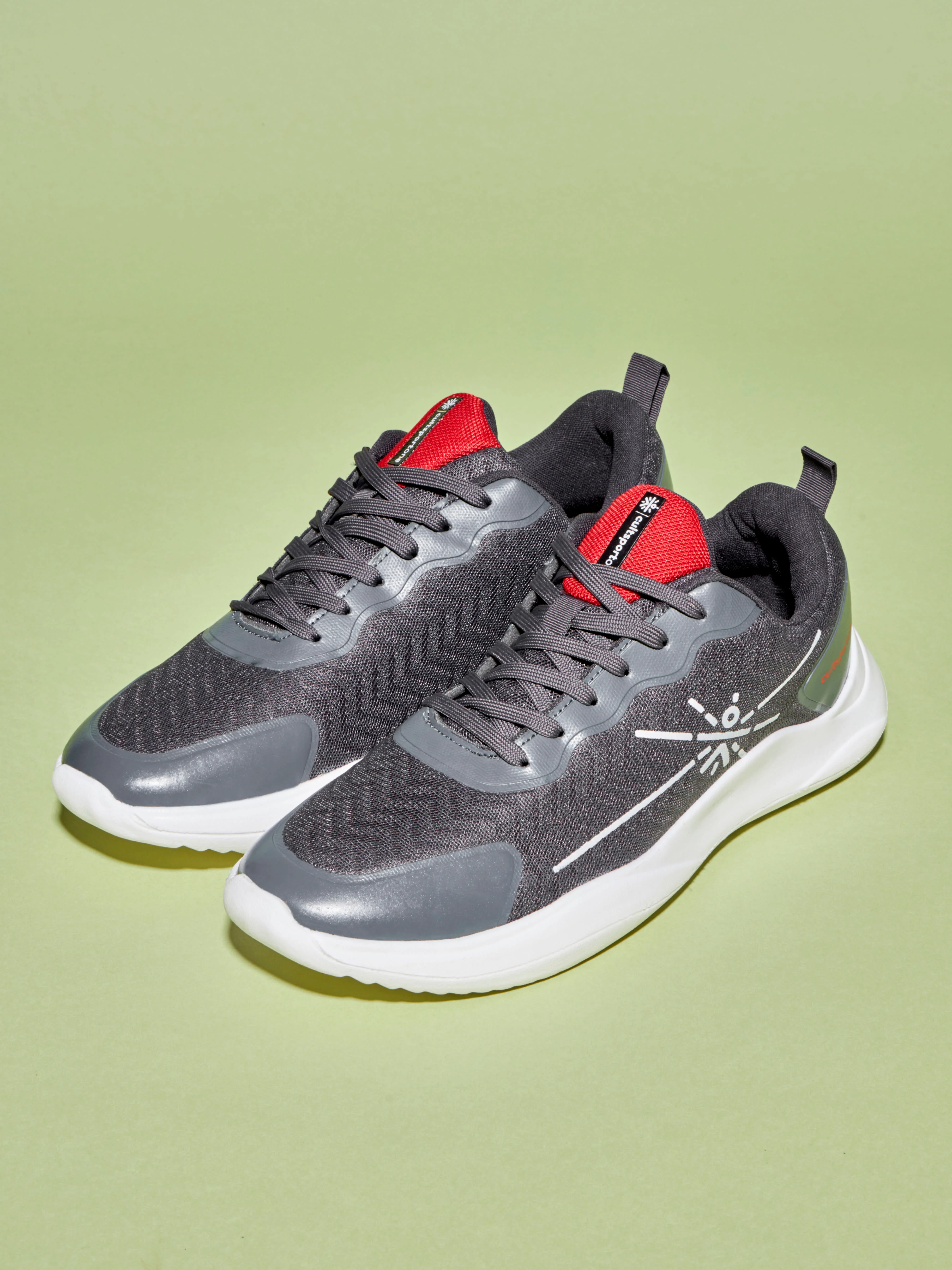 cult Lope Men Running Shoes - Grey/Red - Image 5