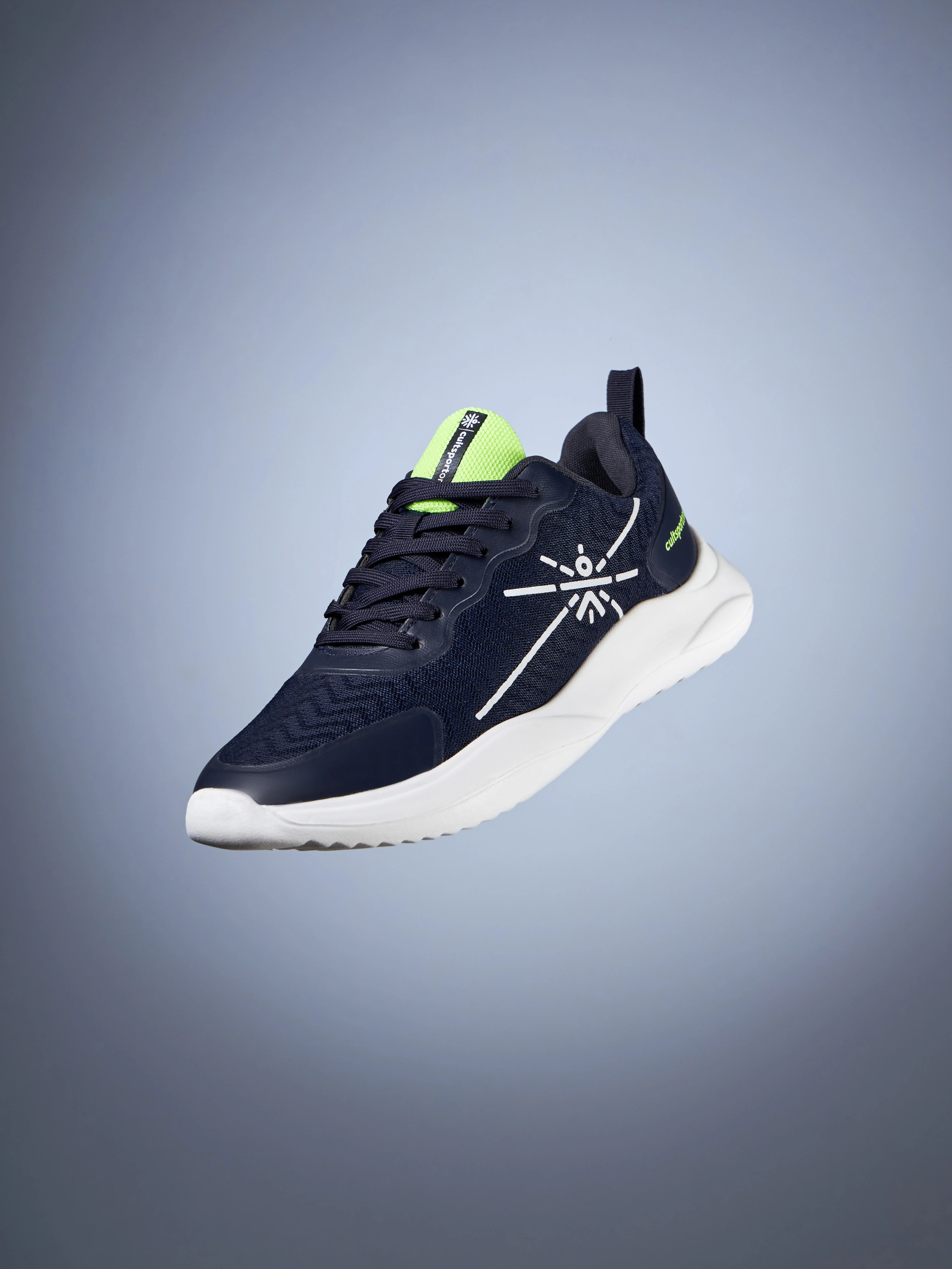cult Lope Men Running Shoes - Navy/Lime Green - Image 5
