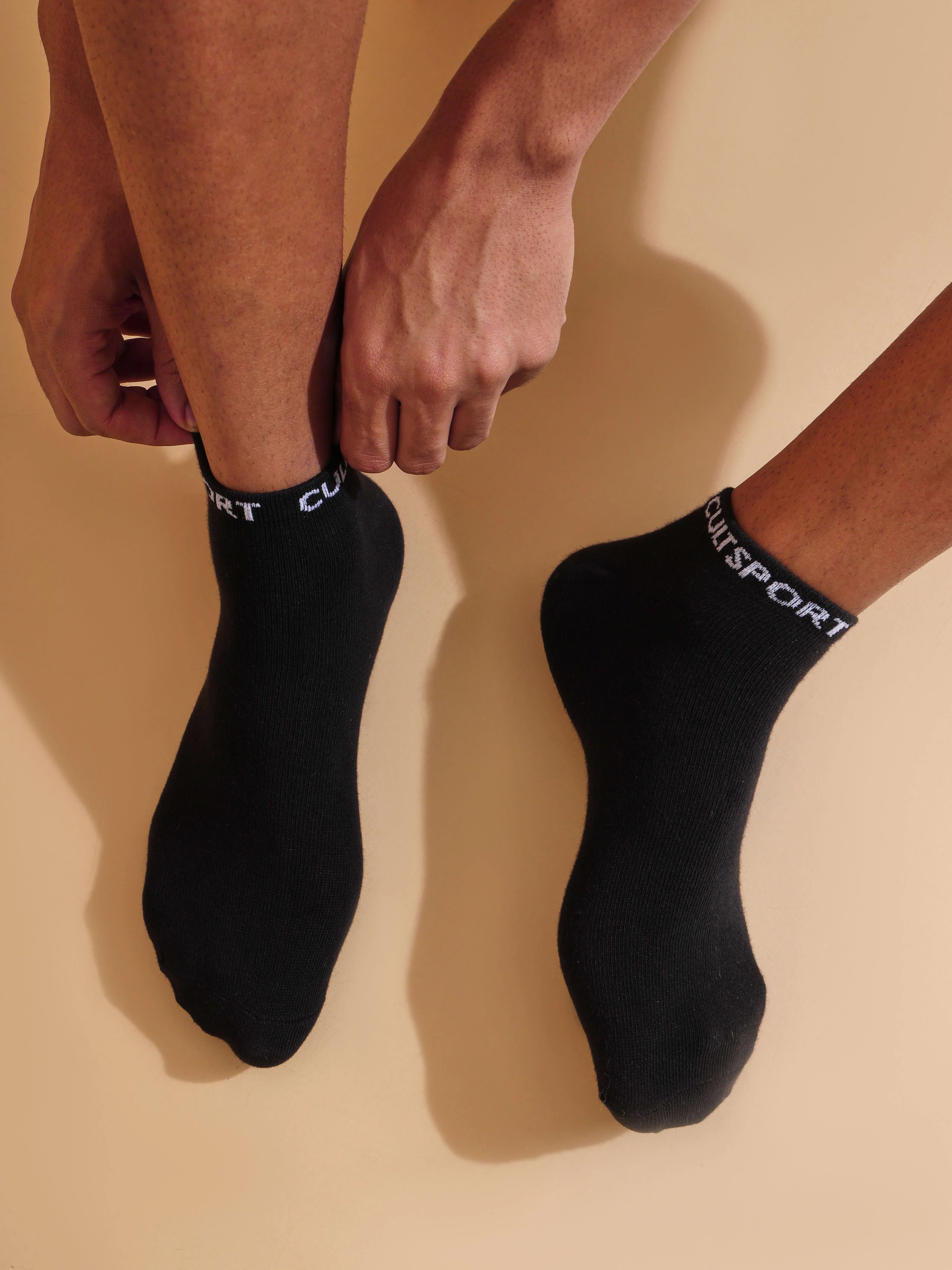 Casual Low Ankle Length Cotton Pack of 3 Black,White & Grey Men's Socks - Image 2