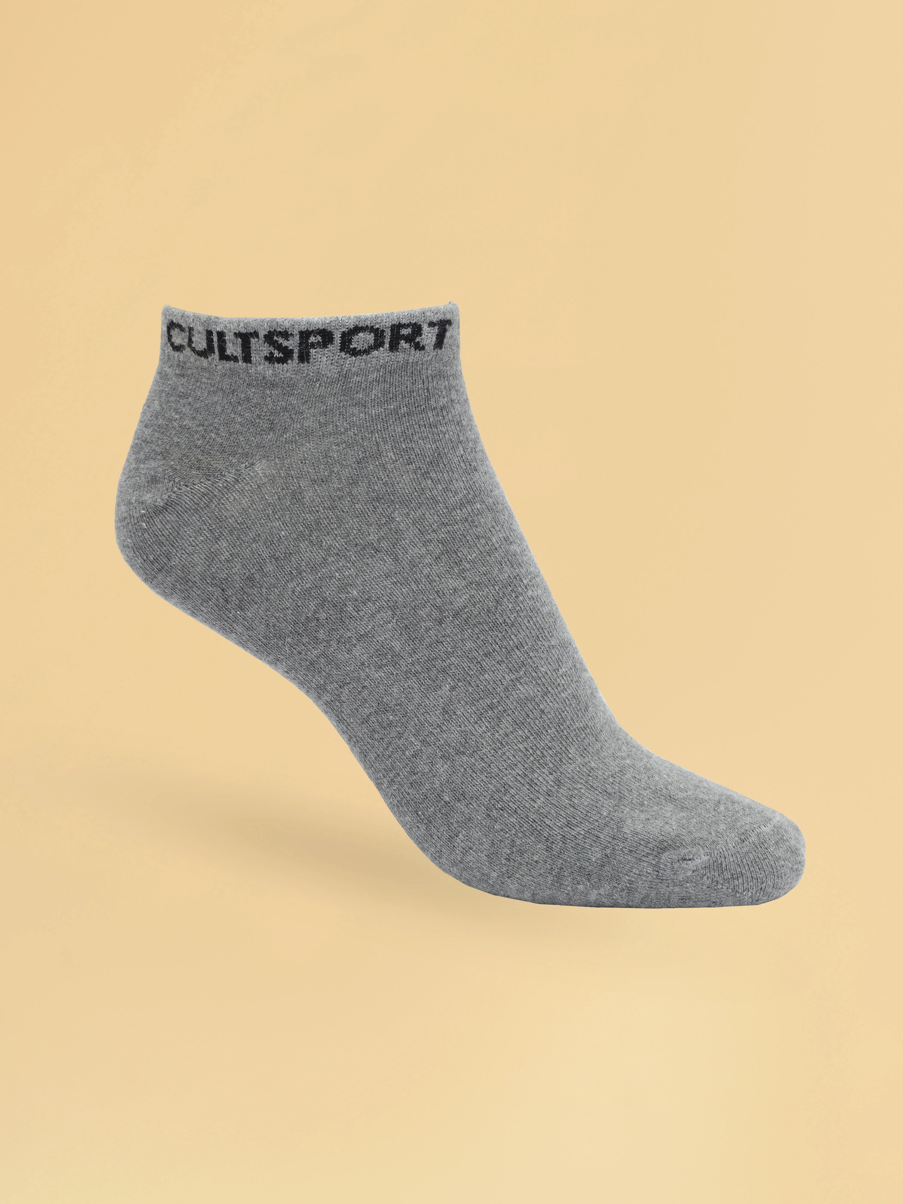 Casual Low Ankle Length Cotton Pack of 3 Black,White & Grey Men's Socks - Image 4