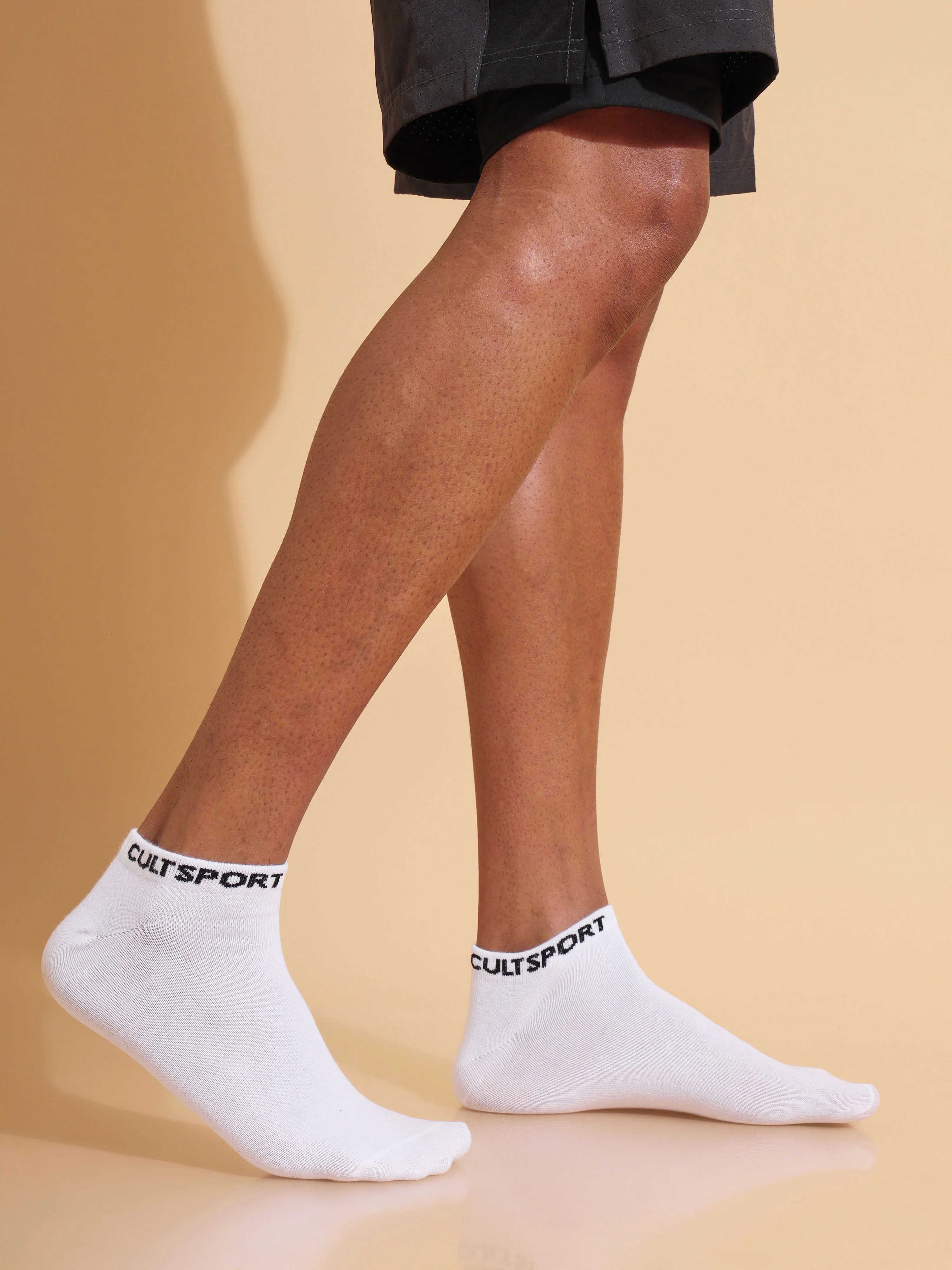 Casual Low Ankle Length Cotton Pack of 3 Black,White & Grey Men's Socks - Image 6