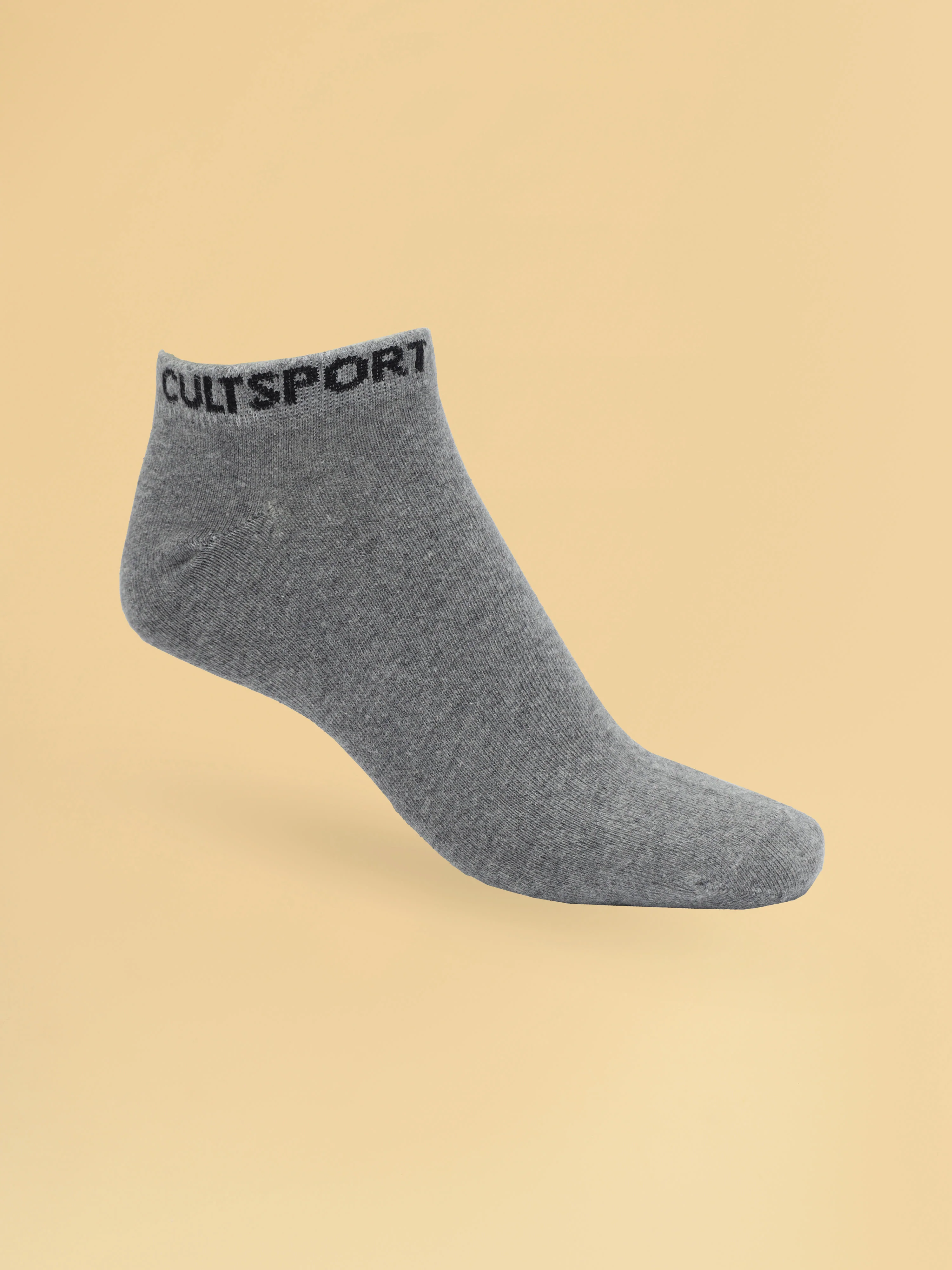 Sports Low Ankle Length Pack of 3 Black,Grey & Navy Men's Socks - Image 4
