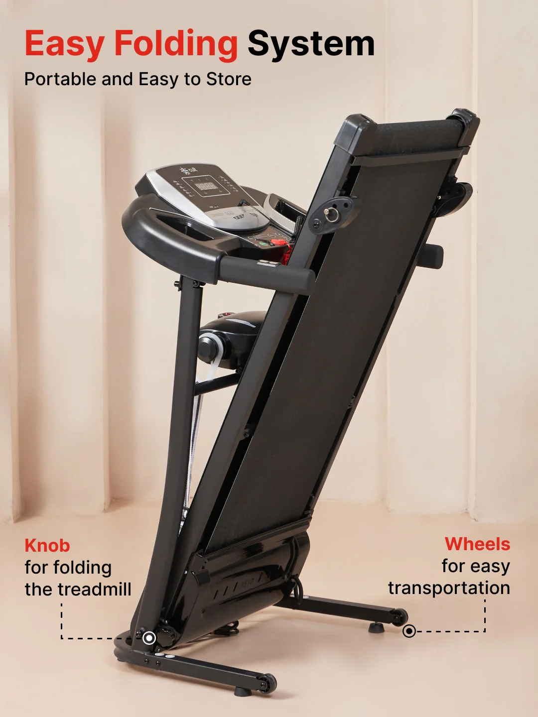 Cultrun M3.0 3HP Peak Treadmill | 3-level Manual-Incline | Max Weight-100kg | Max Speed-10 kmph (with 6 months extended warranty) - Image 6