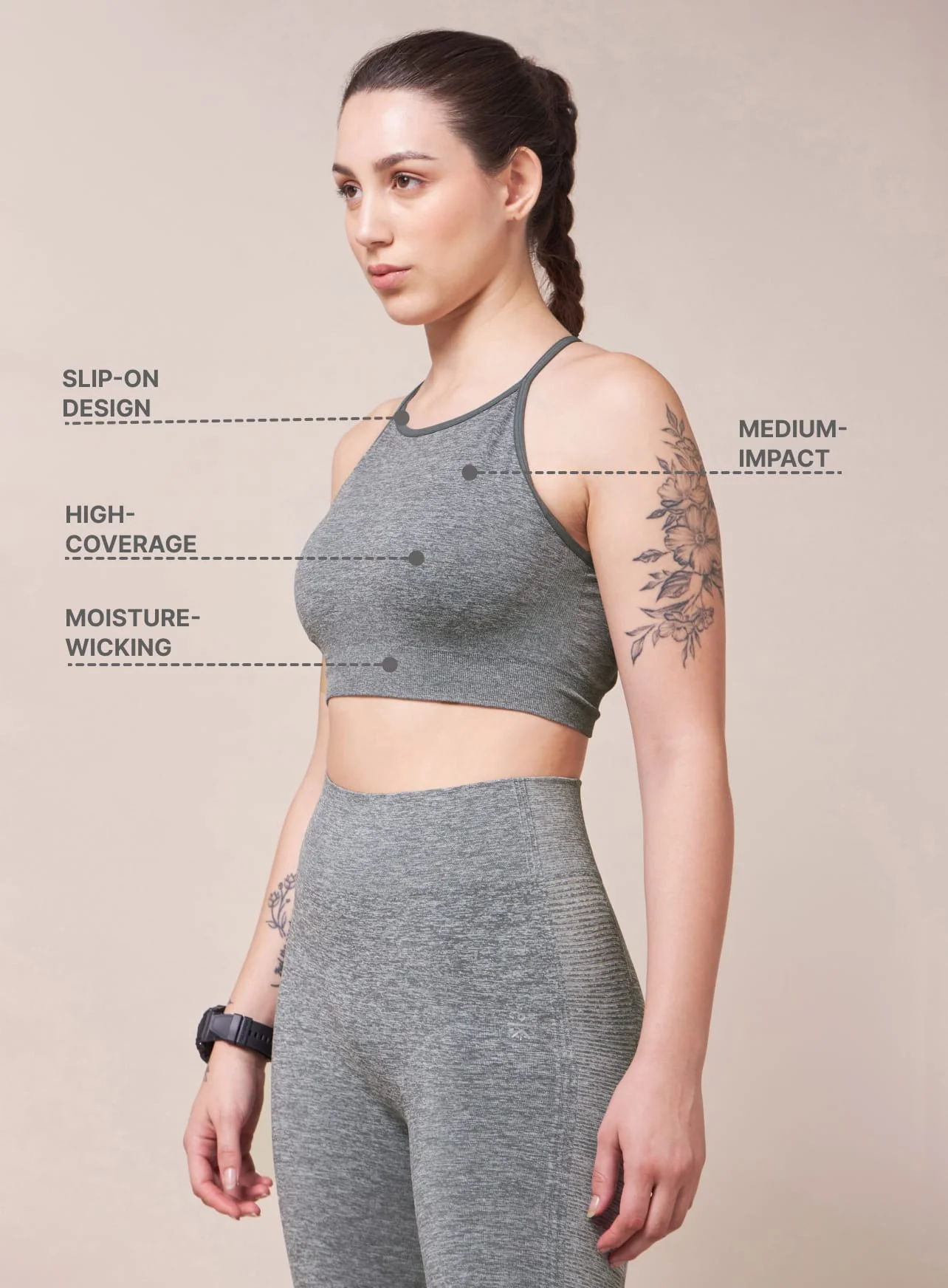 Medium Support Seamless Sports Bra - Image 5