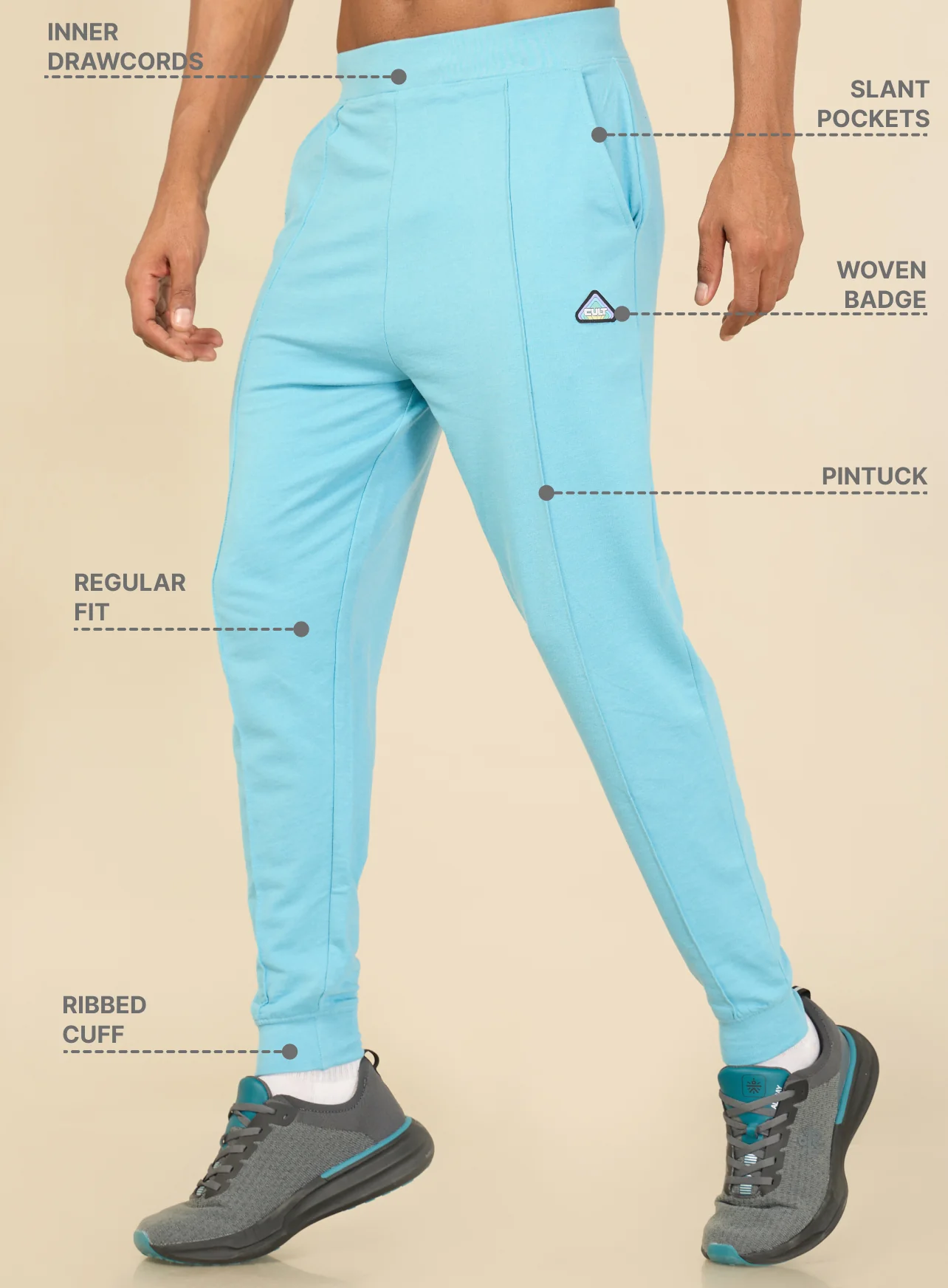 Men All in Sport Blue Joggers - Image 4
