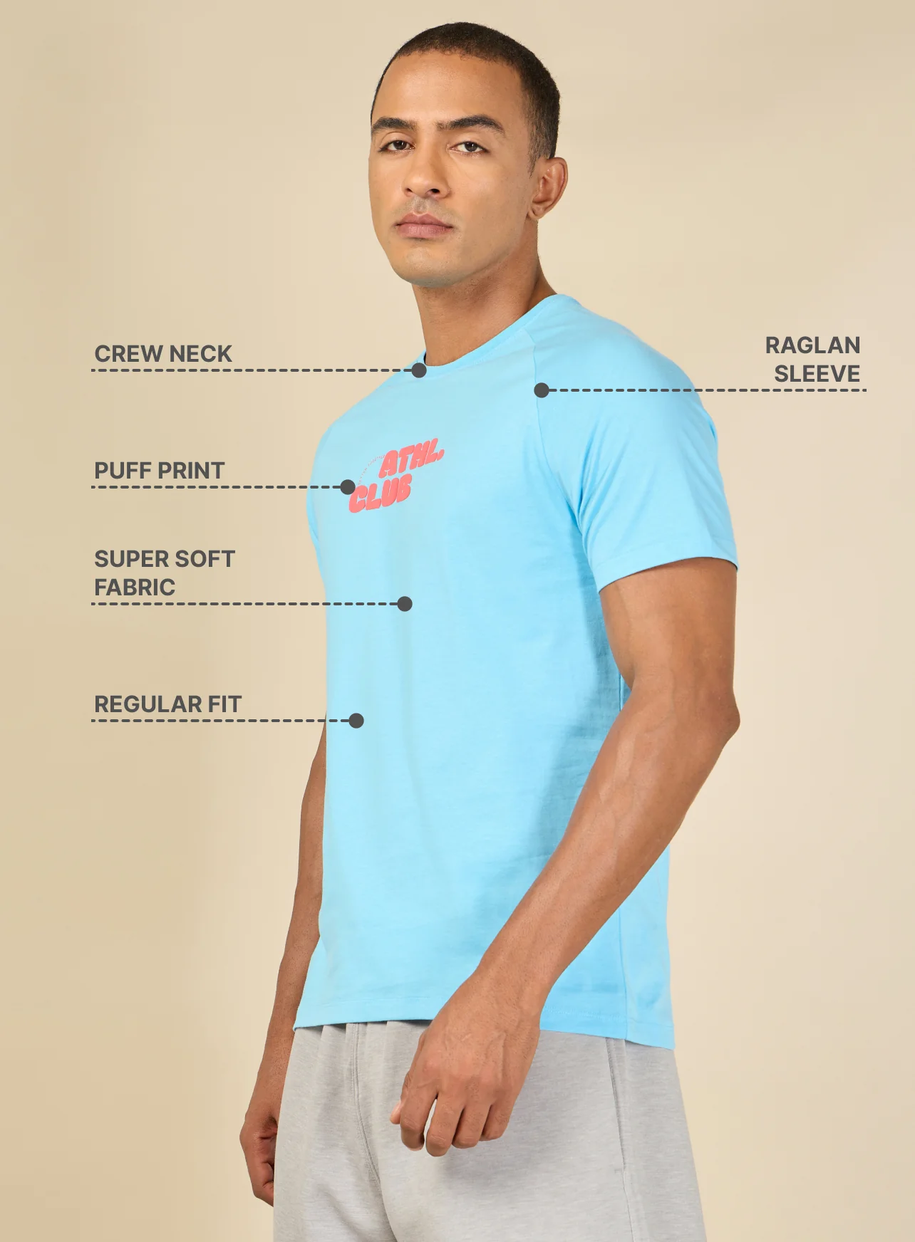 Men Ath. Club Blue T-shirt - Image 4
