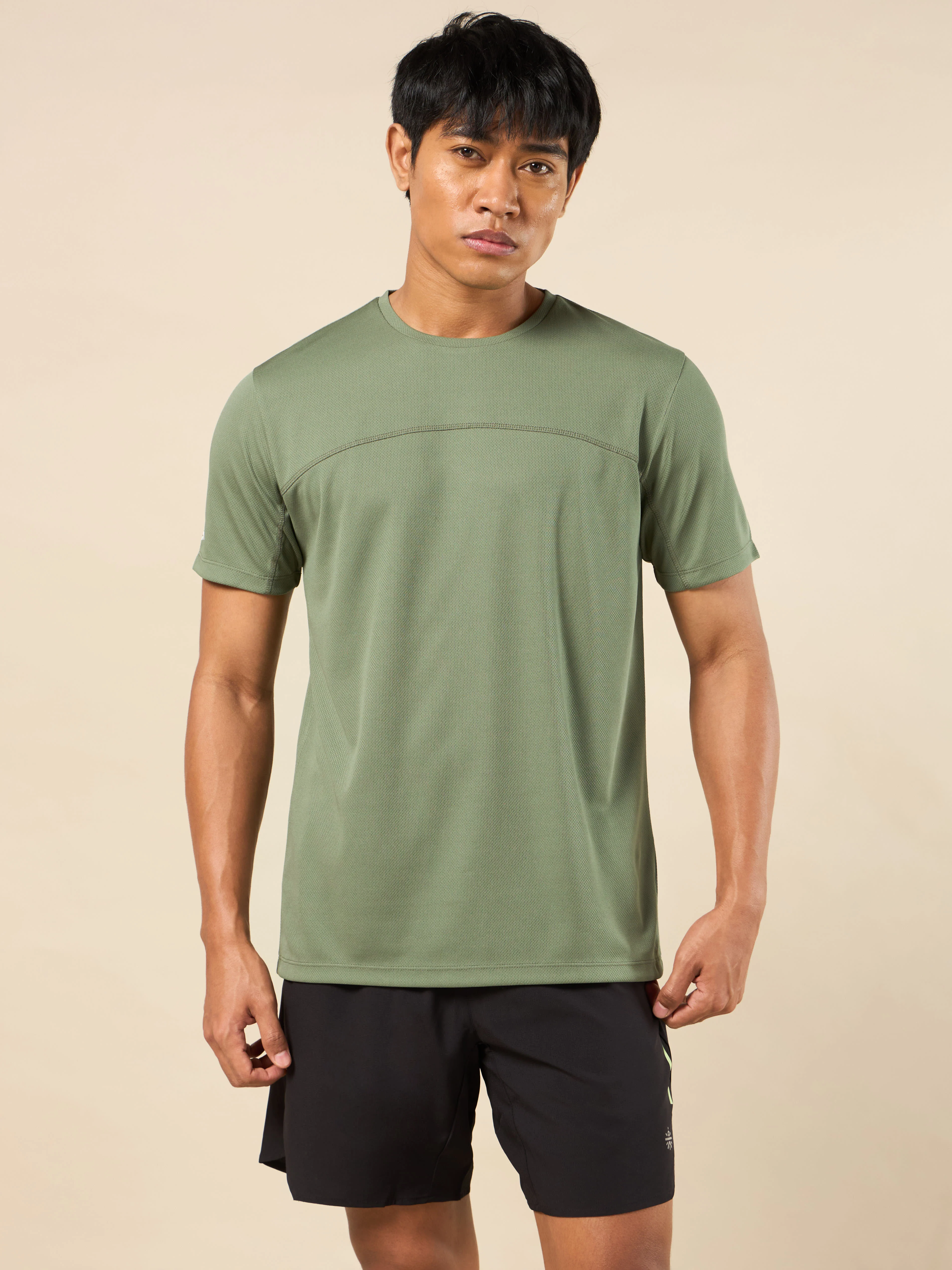 Men Olive Gear Up Performance T-shirt - Image 4