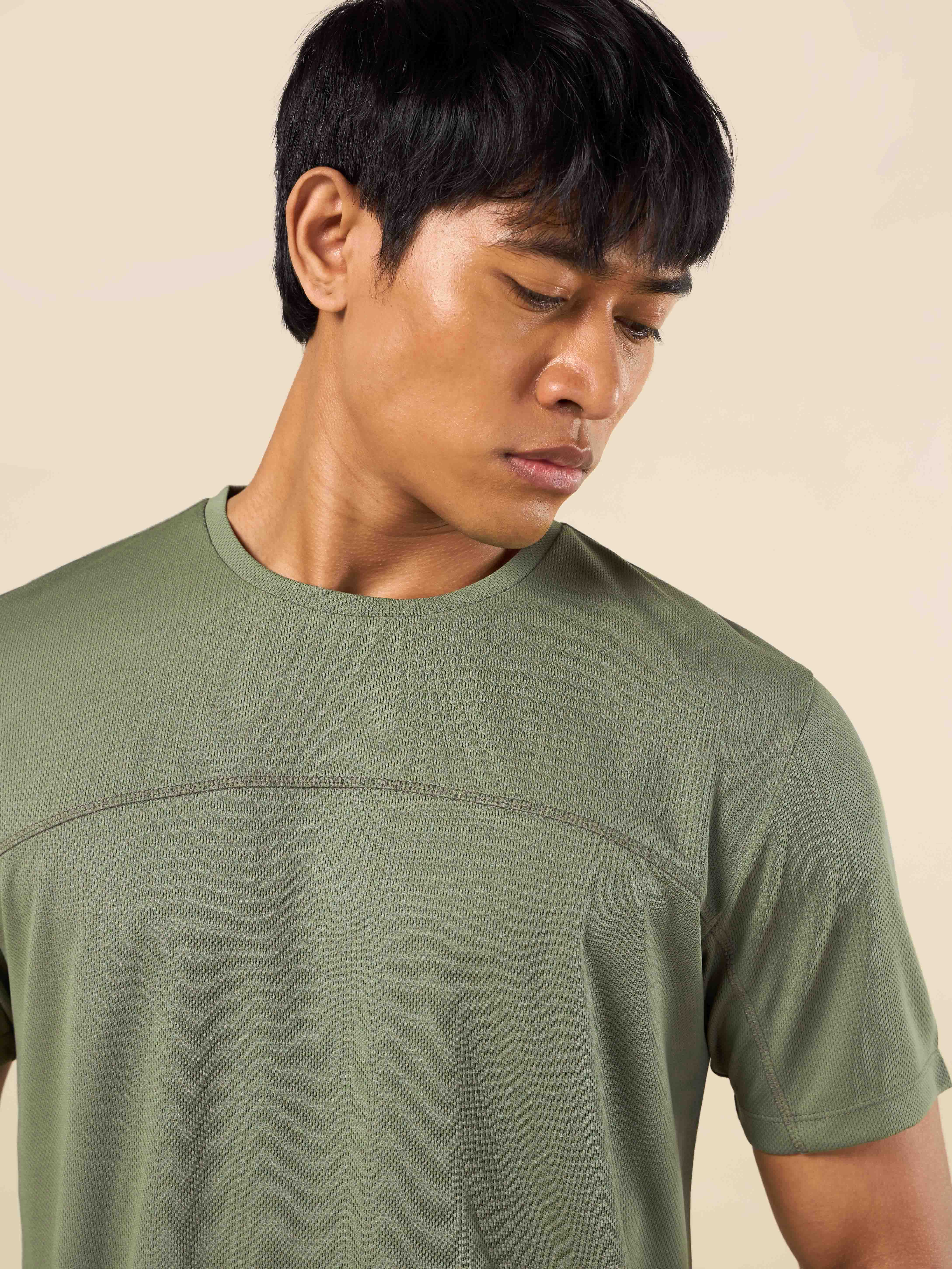 Men Olive Gear Up Performance T-shirt - Image 7